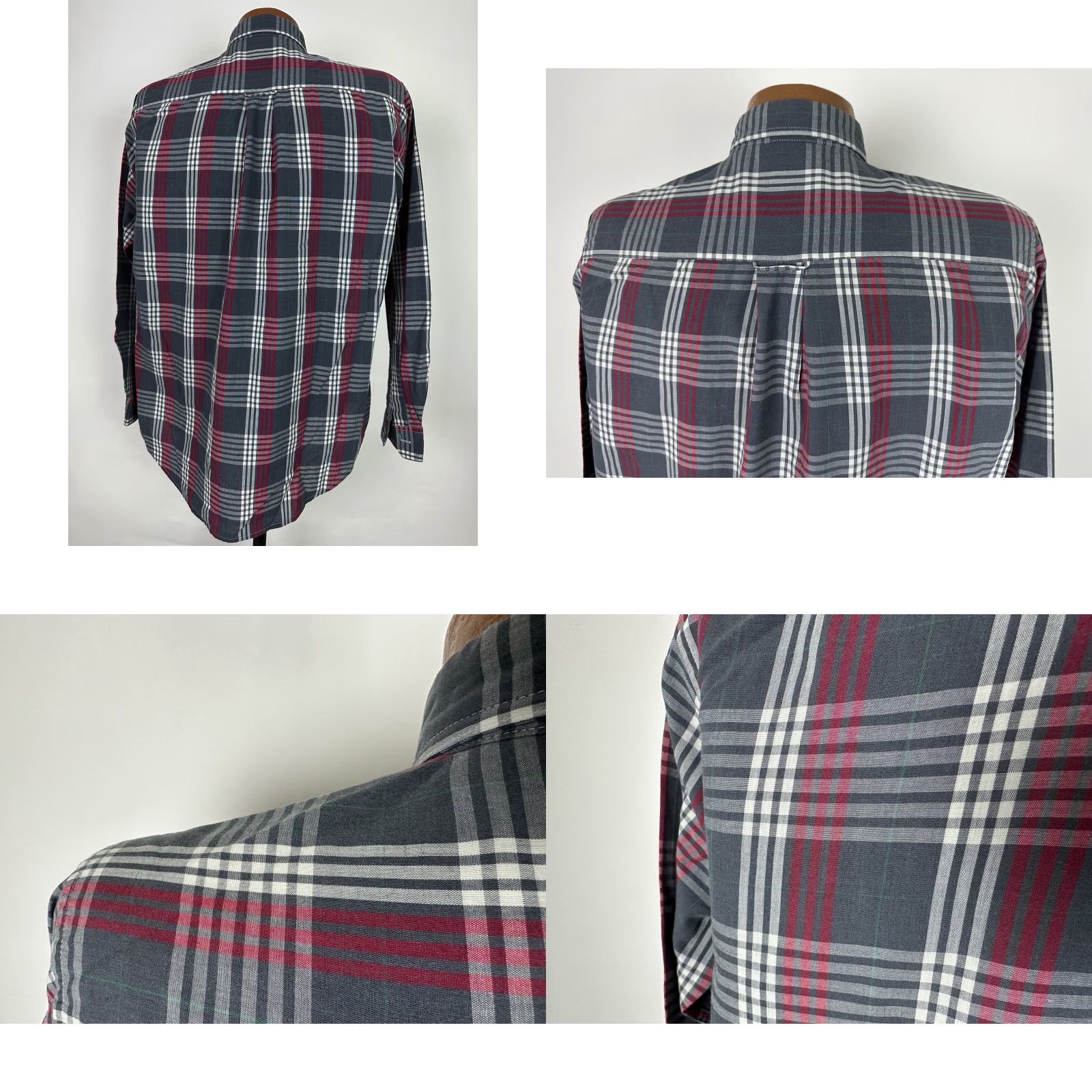 Vintage VINTAGE Sundays Button-Up Shirt Mens M Gray Plaid 90s Lightweight Casual Retro Size US M / EU 48-50 / 2 - 8 Thumbnail