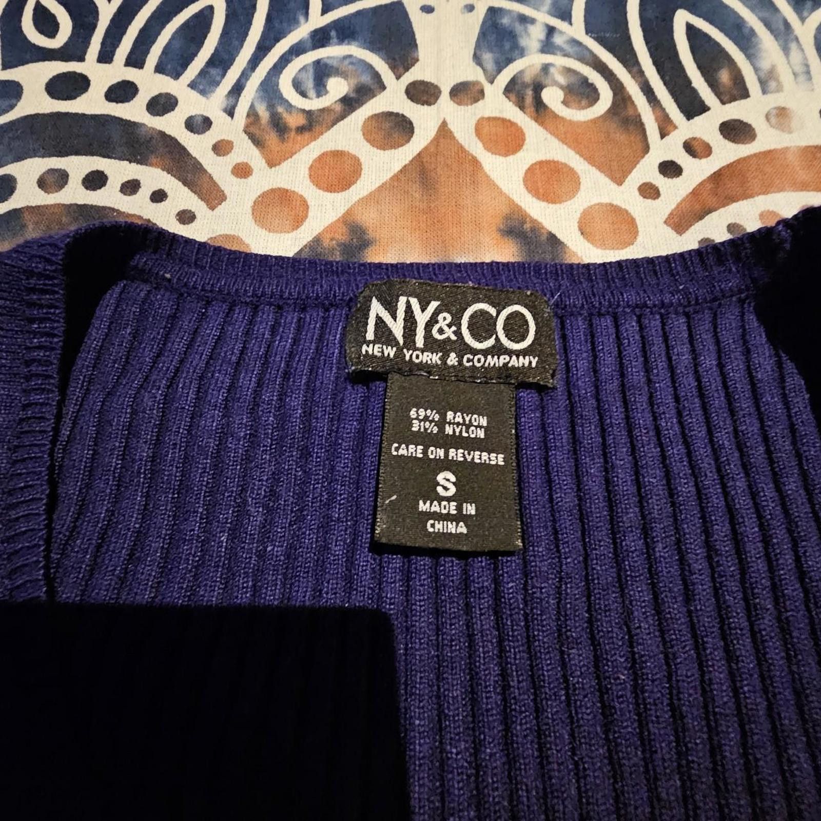 Designer New York & Company Women's Purple Cardigan Size S / US 4 / IT 40 - 6 Thumbnail