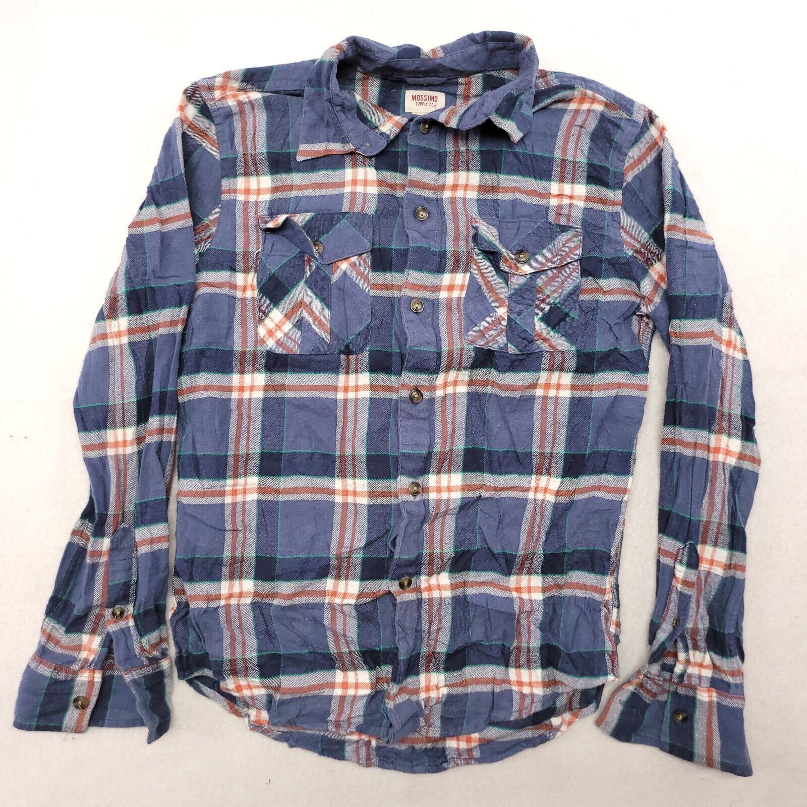 Mossimo Mossimo Madras Flannel Button Up Shirt Mens Size Small Blue Size US S / EU 44-46 / 1 - 2 Thumbnail