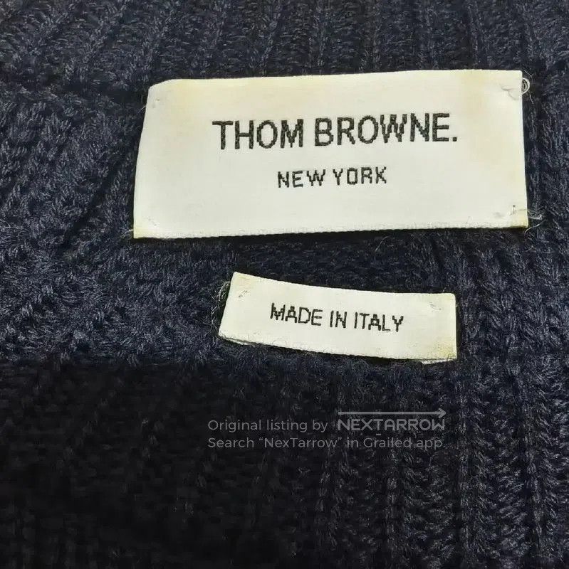 Thom Browne Thom Browne Navy Blue Crewneck Sweater for Men . Size US S / EU 44-46 / 1 - 3 Thumbnail