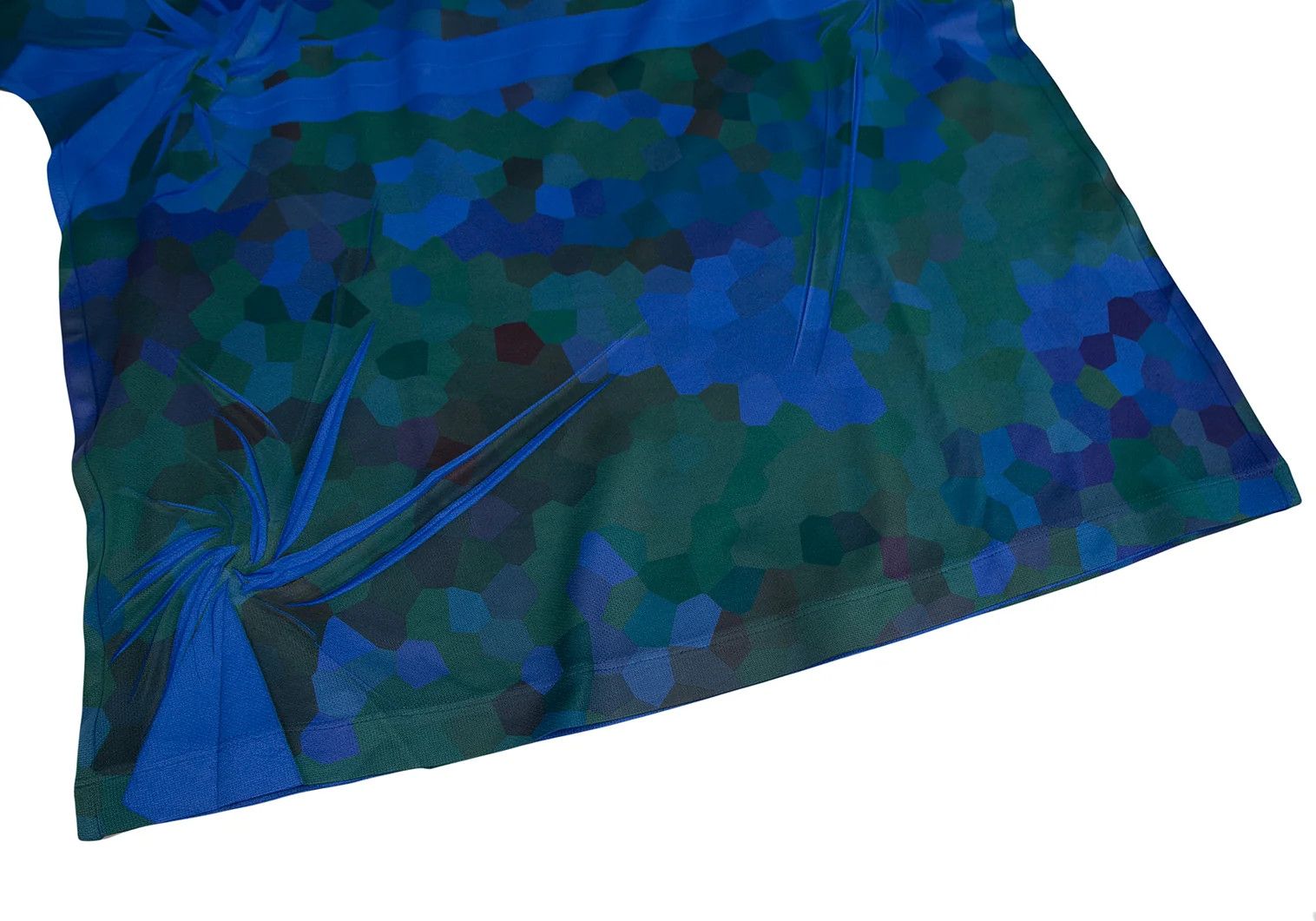 Issey Miyake Pleats Pixelated Print T-Shirt in Teal Green Size US XL / EU 56 / 4 - 5 Thumbnail