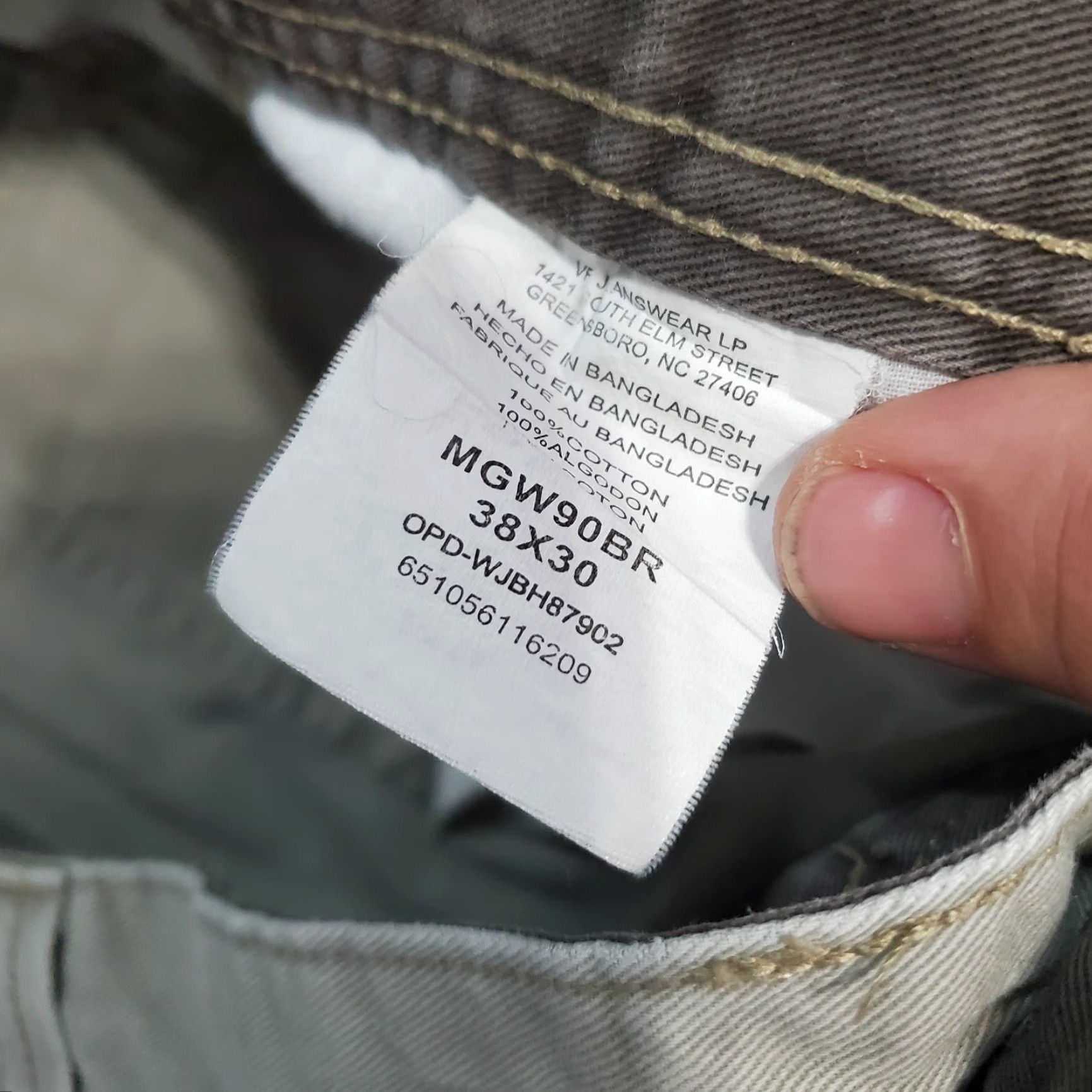 Wrangler Wrangler Men's Cargo Pants Twill Beige 38x30 Regular Cotton Workwear 90s Grunge City Hip Hop 3D Logo Jeans Pan ts Size US 38 / EU 54 - 7 Thumbnail