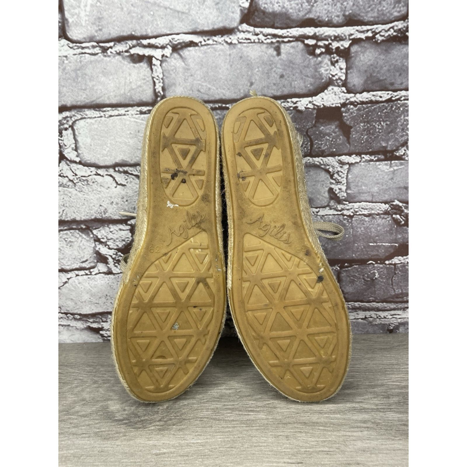 Other Maypol Silver Leather Espadrilles Casual Lace Up Shoes Women Size US 7.5 / IT 37.5 - 8 Thumbnail