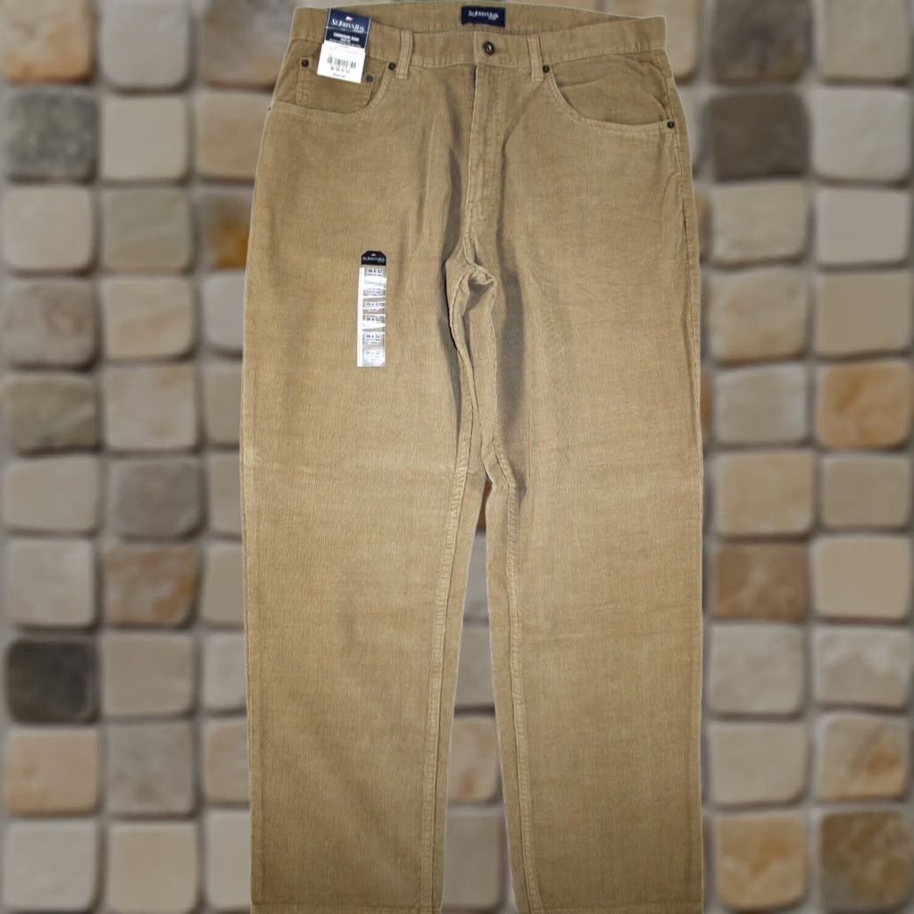 Vintage St. John's Bay Jeans Men's 36x31 Corduroy Easy Fit 5 Pocket Brown - Easy Care Denim Size US 36 / EU 52 - 1 Thumbnail