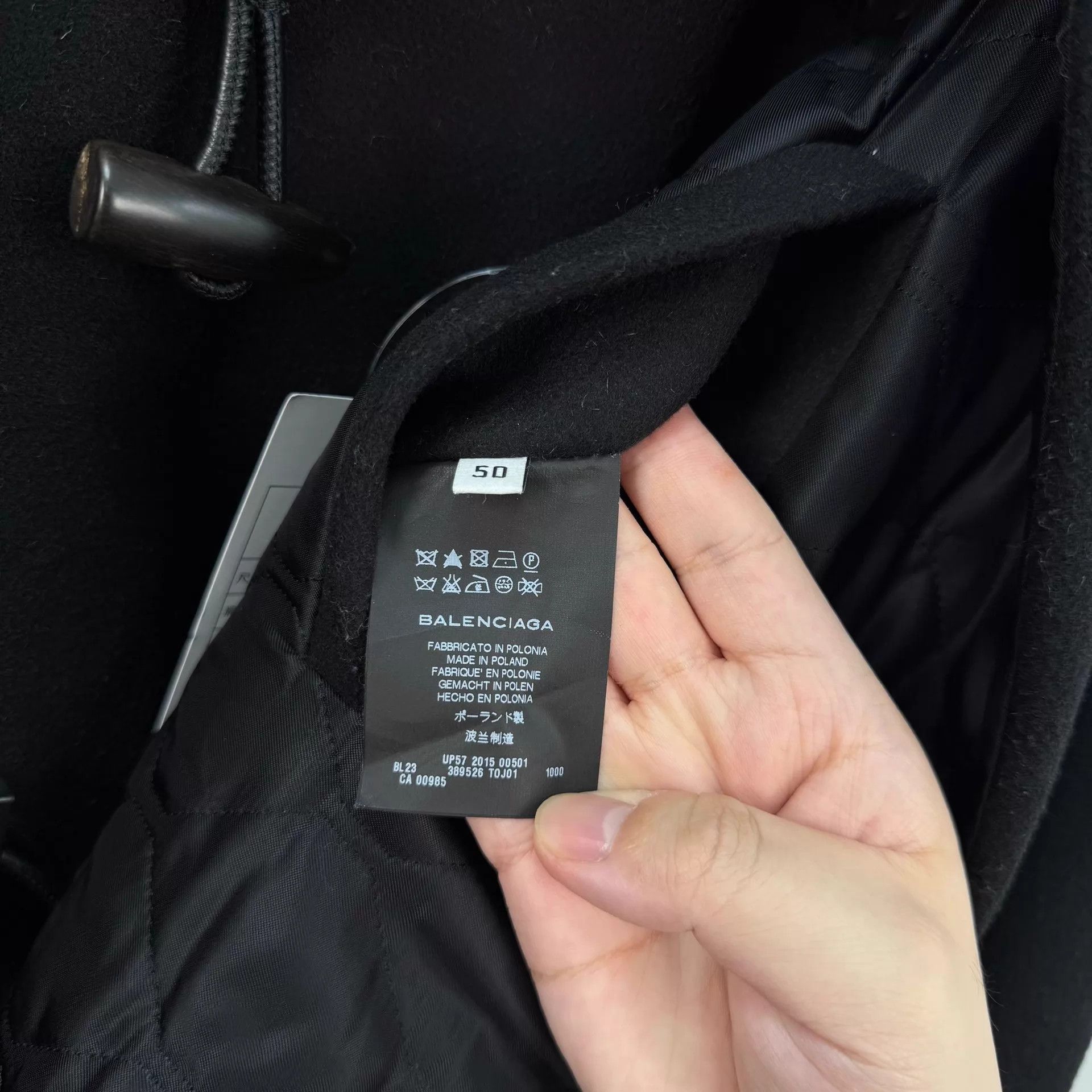 Balenciaga Balenciaga Black Wool Horn Button Coat 50 98 New 1stB Sticky Size US M / EU 48-50 / 2 - 8 Thumbnail