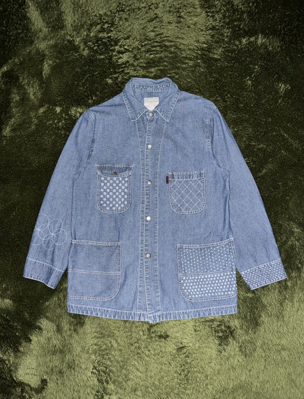 Gramicci [L] Gramicci Japanese Boro Sashiko Denim Coverall Jacket Size US L / EU 52-54 / 3 - 1 Thumbnail