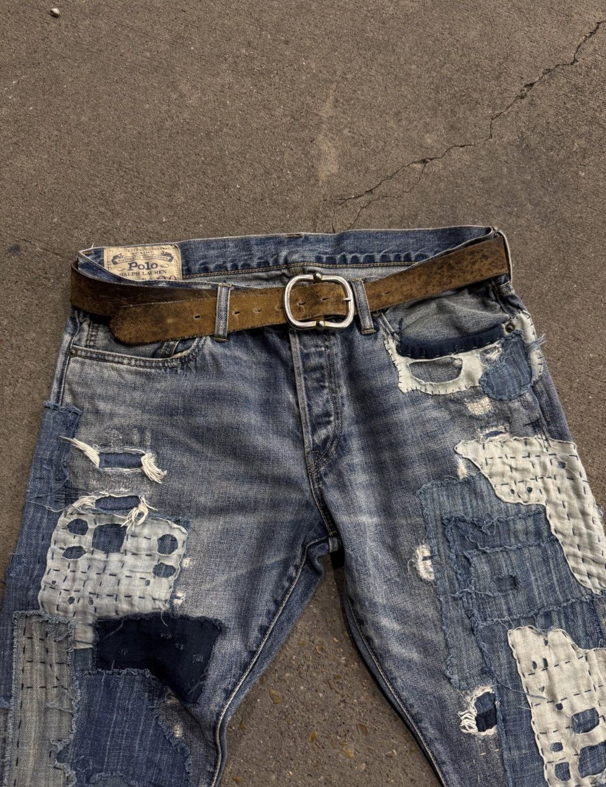 Denim & Supply Ralph Lauren Ralph Lauren Polo Aztec Sashiko Repaired Patchwork denim Size US 30 / EU 46 - 5 Thumbnail