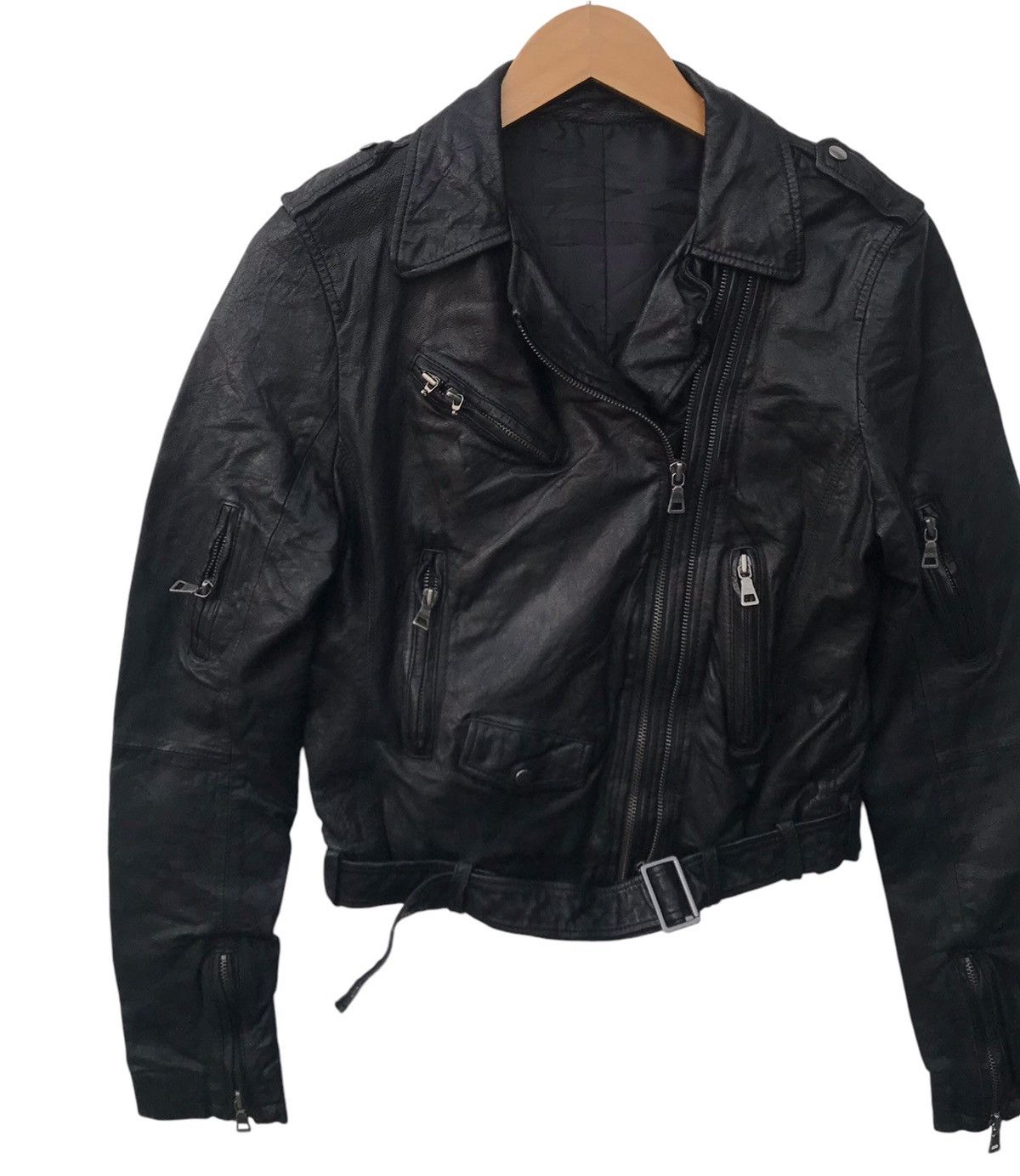 Vintage Vintage Sheepskin Double Collar Bikers Rockabilly Jacket Size US S / EU 44-46 / 1 - 3 Thumbnail