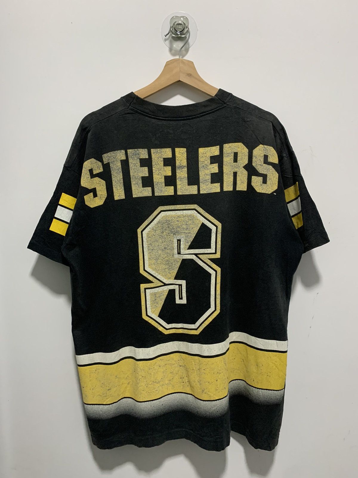 NFL × Vintage Vintage Steelers NFL MLB Distress Shirt Size US XL / EU 56 / 4 - 2 Thumbnail