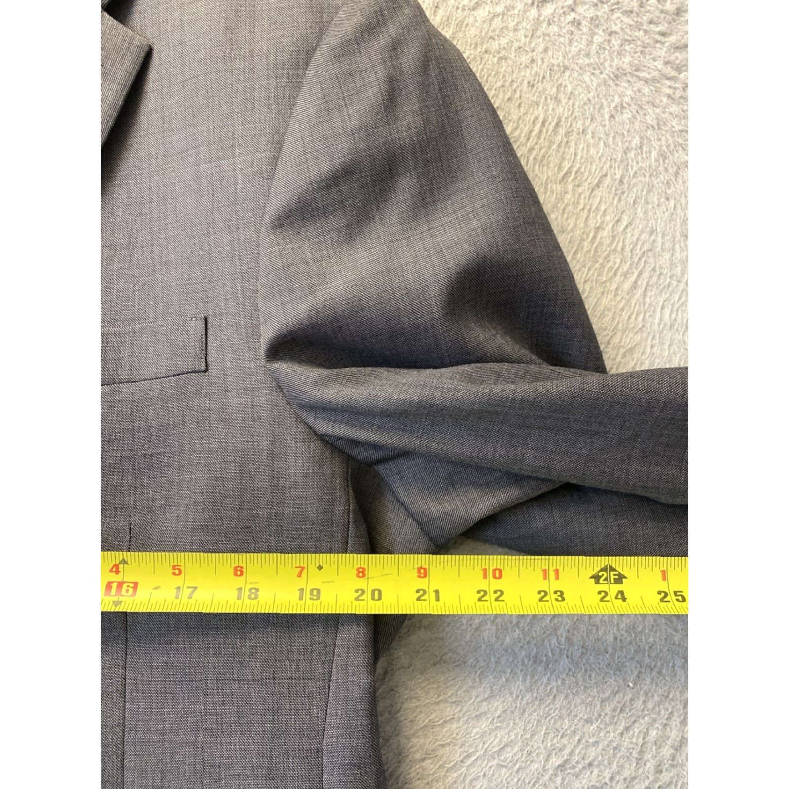 Tommy Hilfiger Tommy Hilfiger Men's Sport Coat Gray Wool Corduroy Regular Fit 42R Blazer Casual Size 42R - 3 Thumbnail