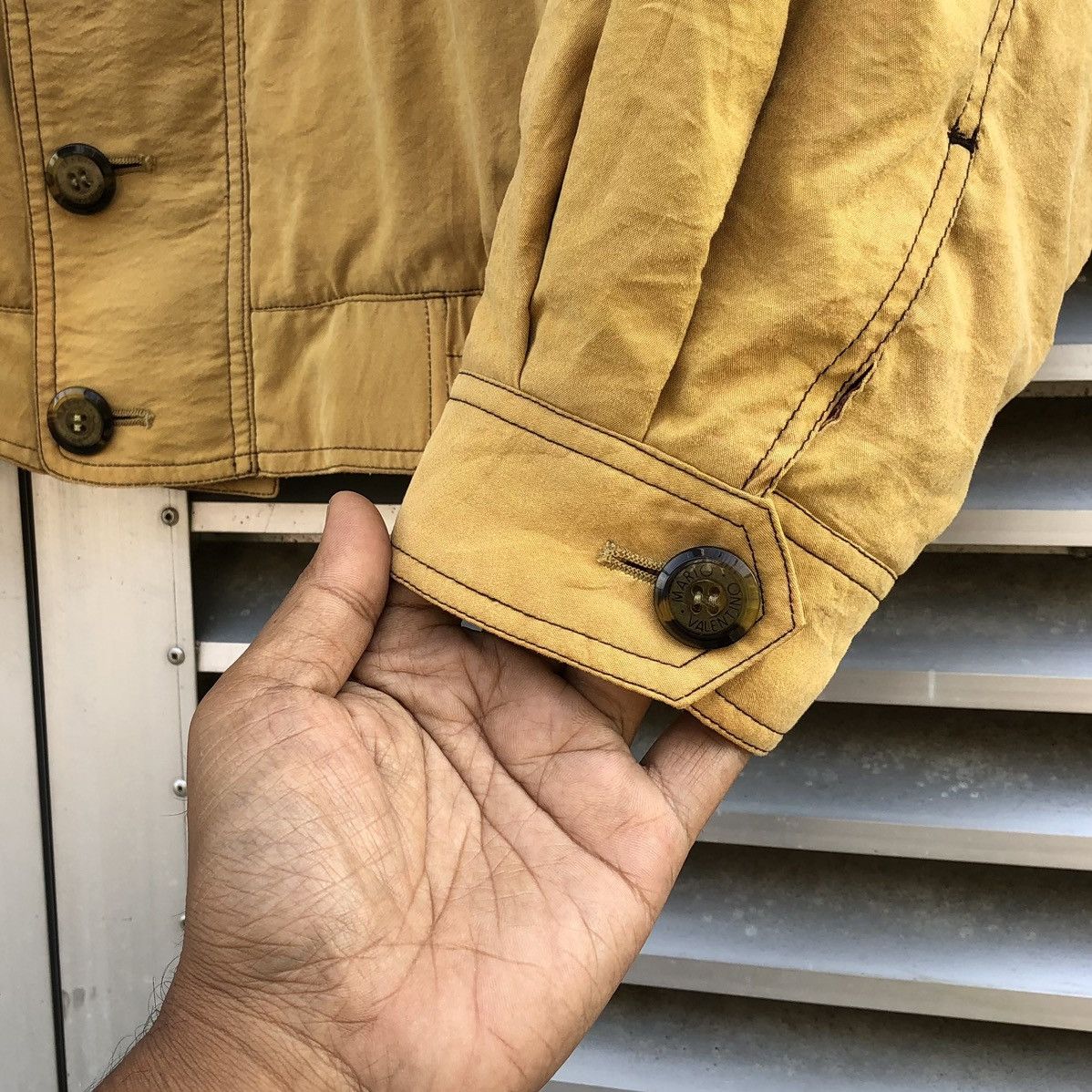 Mario Valentino Vintage Mario Valentino Italy Sun Faded Bomber Jacket Size US L / EU 52-54 / 3 - 11 Thumbnail