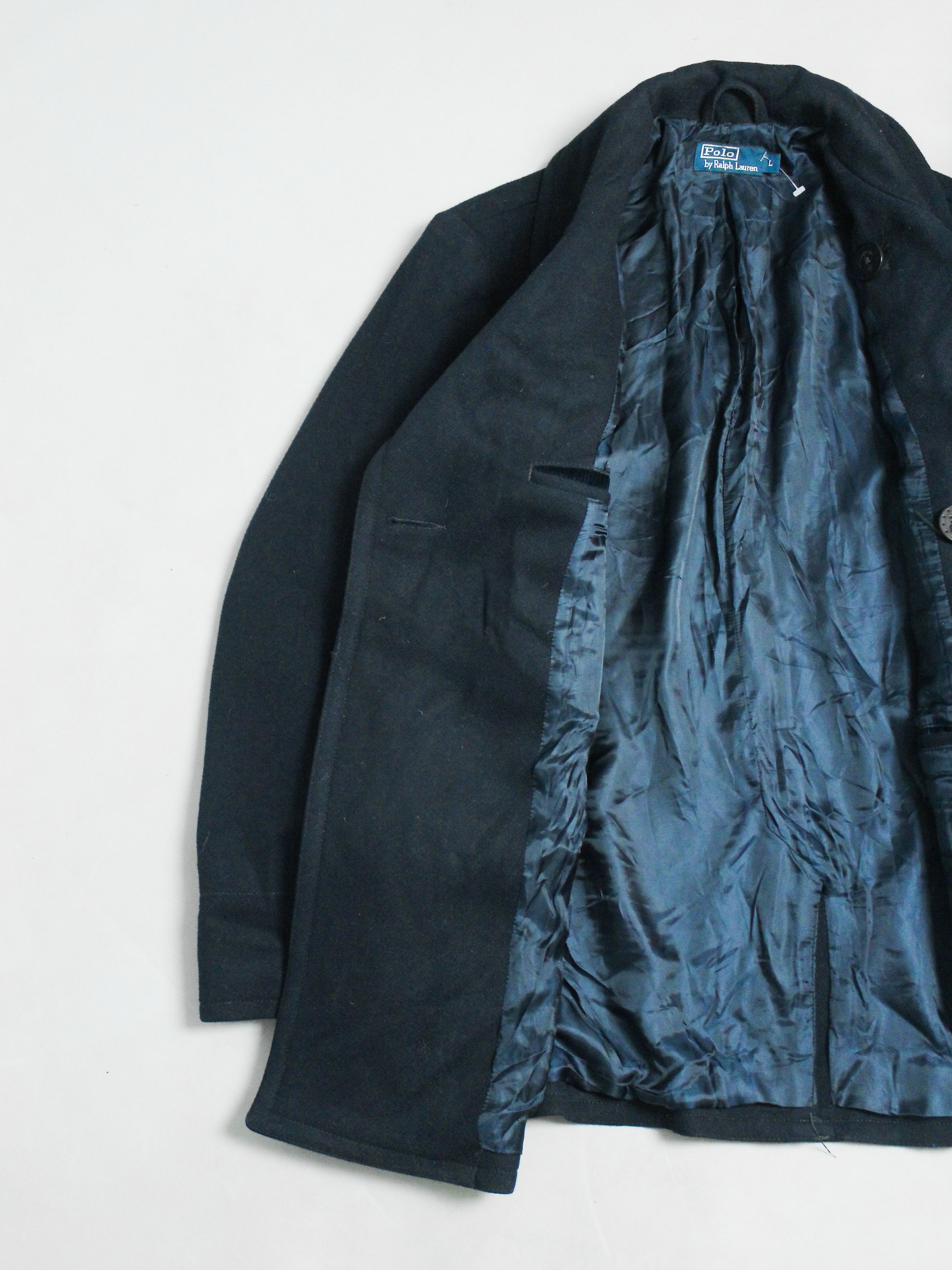 Polo Ralph Lauren POLO RALPH LAUREN DOUBLEBREASTED MENS WOOL COAT BLUE L Size US L / EU 52-54 / 3 - 8 Thumbnail