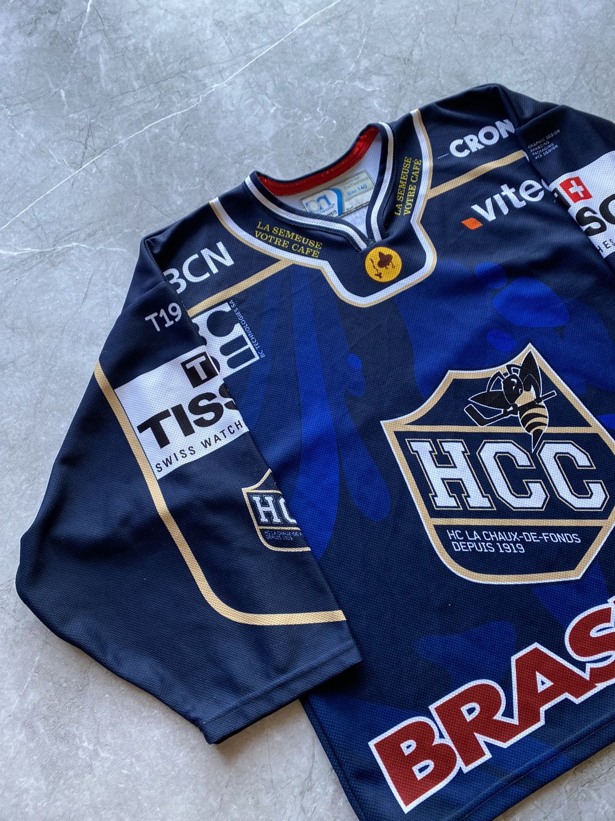 Vintage Vintage HC La Chaux-de-Fonds 2012-2013 Home Hockey Jersey Size US XXS / EU 40 - 3 Thumbnail