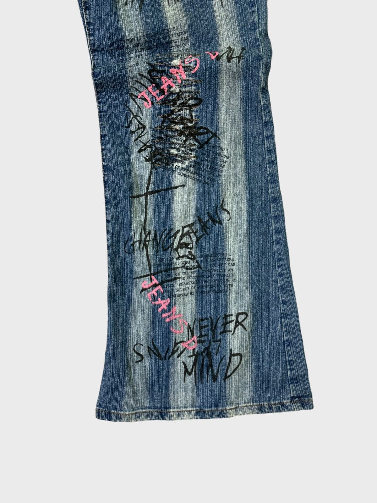 Hysteric Glamour FLARE DRAMA JEANS PRINTED DESIGN BOOT CUT STRETCHABLE JEANS Size US 34 / EU 50 - 10 Thumbnail