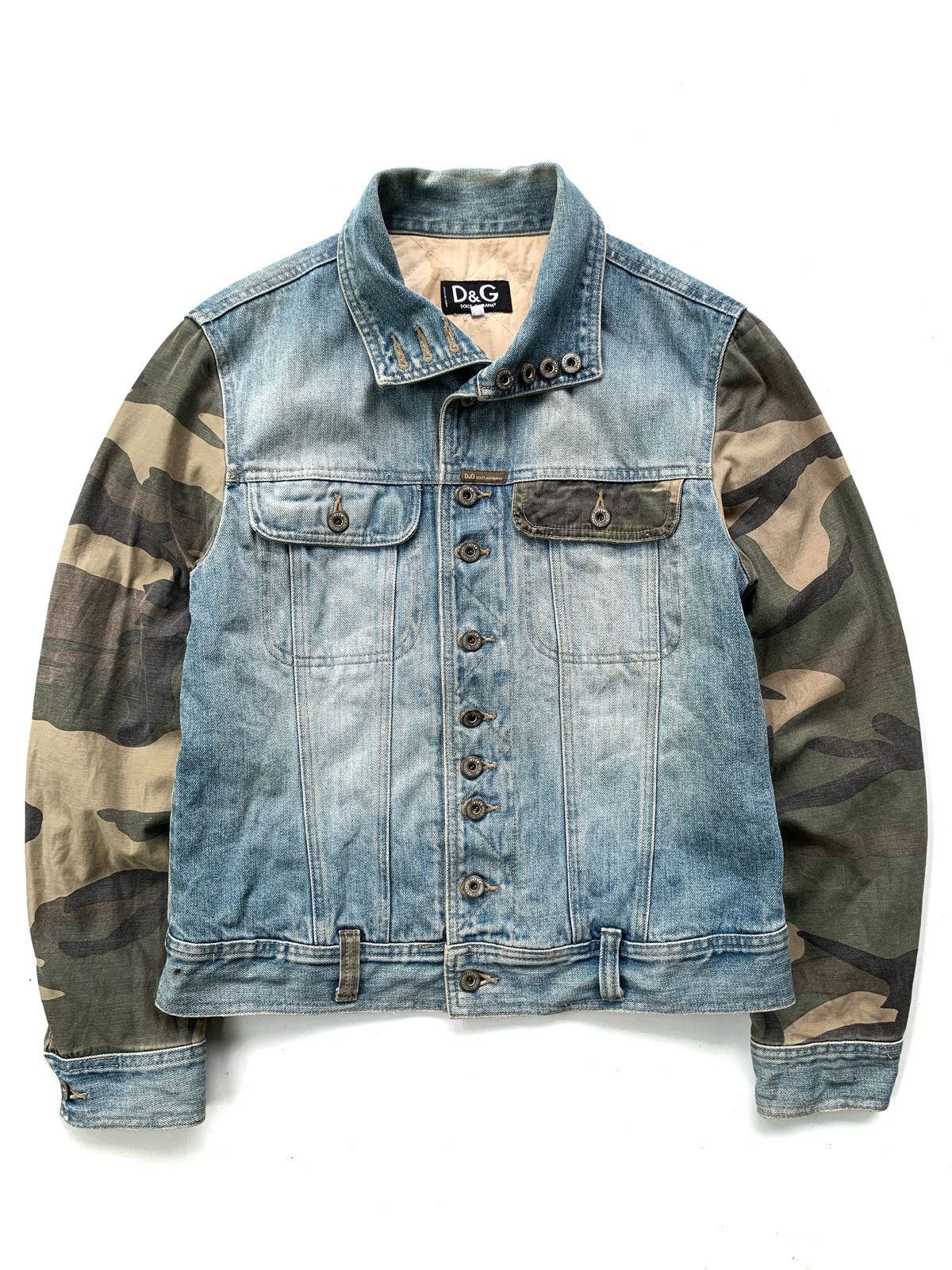 image of Dolce Gabbana 2000S Hybrid ‘Many Buttons’ Denim in Mix, Men's (Size Medium)