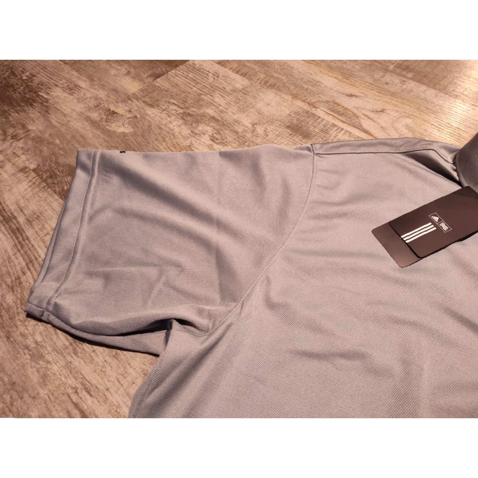 Adidas Adidas Golf Climalite Polo Men's 2XL Gray Solid Button Short Sleeve Activewear Air and Space 75th Logo Size US XXL / EU 58 / 5 - 4 Thumbnail