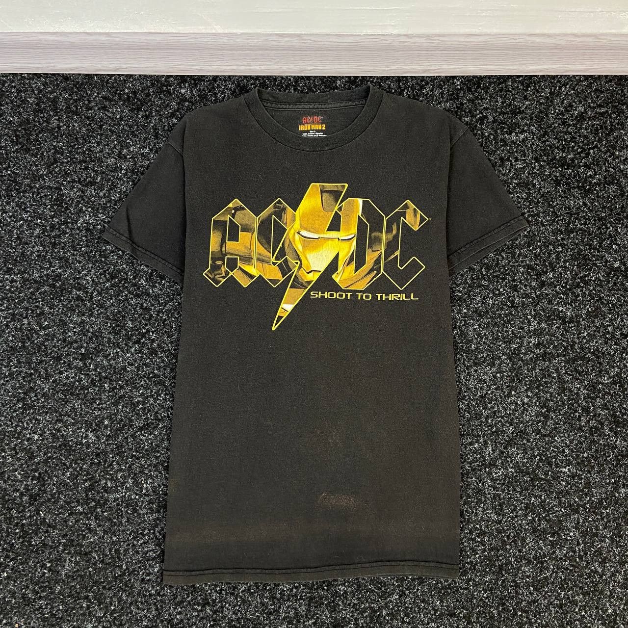 Marvel Comics AC/DC x Iron Man Vintage Faded Rock Band T-Shirt | Grailed