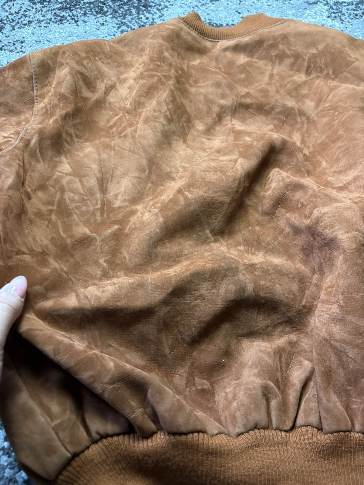 Japanese Brand × Vintage Vintage y2k Suede Bomber Jacket Brown Size L / US 10 / IT 46 - 3 Thumbnail