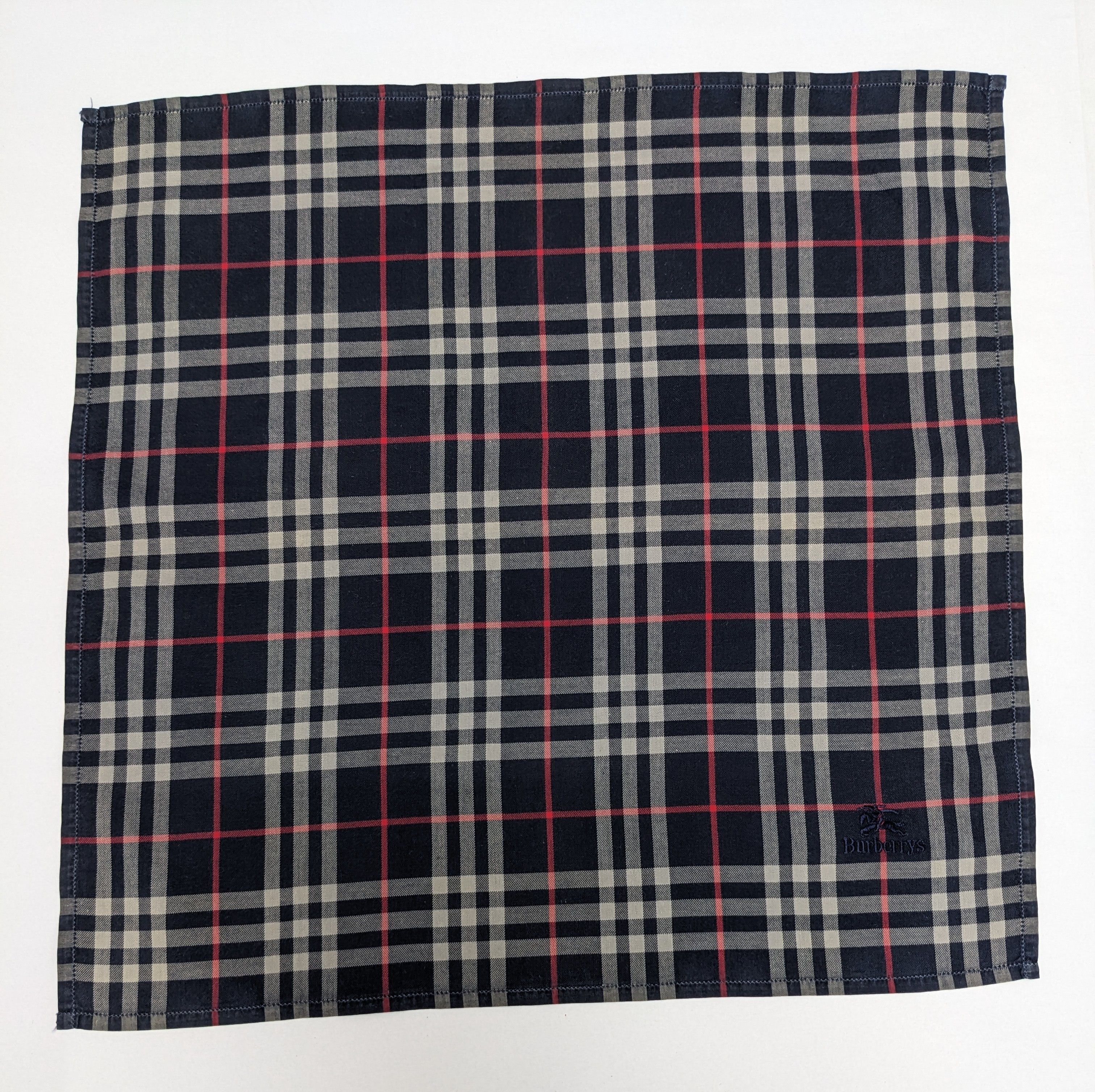 Burberry BURBERRYS Navy Blue Nova Check Handkerchief Size ONE SIZE - 3 Thumbnail
