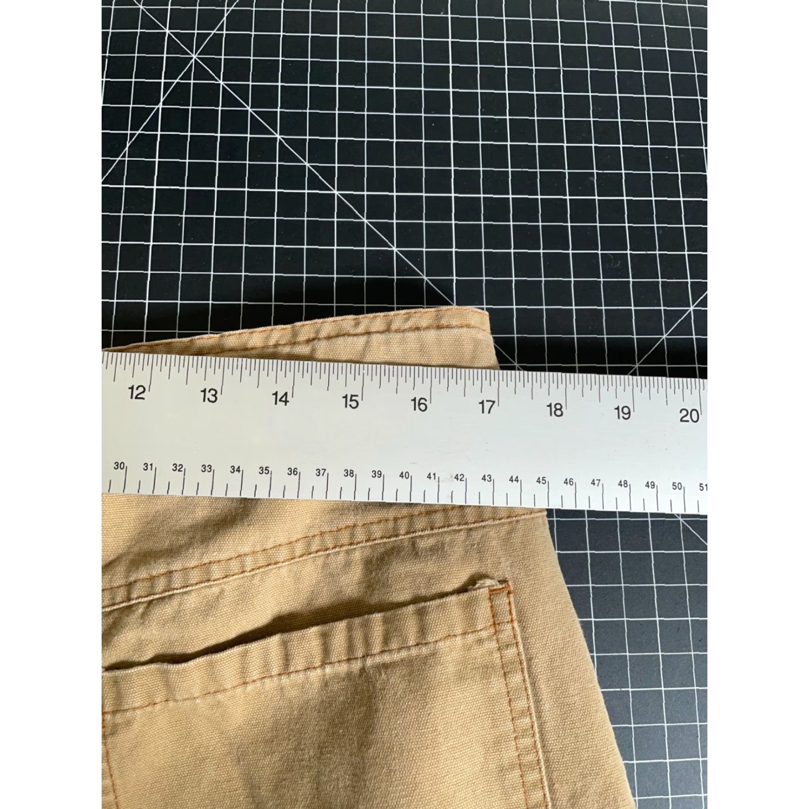 Prana VINTAGE prAna Carpenter Pants Belted Canvas Workwear US Made Brown Men’s Large (34 x 29) Fall Winter Seasonal Size US 34 / EU 50 - 5 Thumbnail