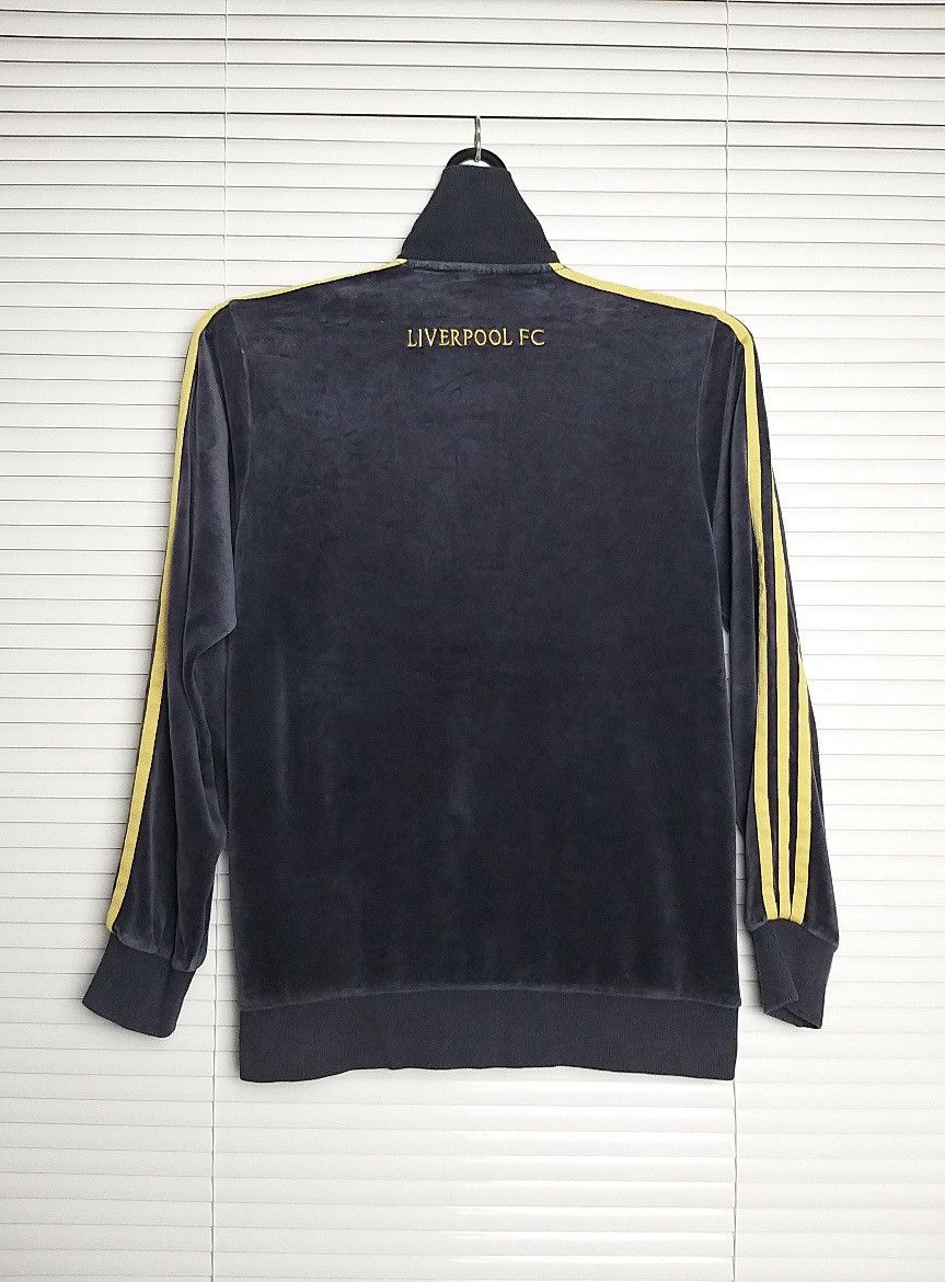 Adidas NICE💥VINTAGE ADIDAS "LIVERPOOL" VELVET ZIPPER SWEATER/JACKET Size US XS / EU 42 / 0 - 2 Thumbnail