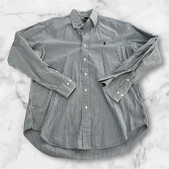 Polo Ralph Lauren POLO Ralph Lauren “Alcott” 100% Cotton Striped Blue and Whit Size US M / EU 48-50 / 2 - 1 Thumbnail