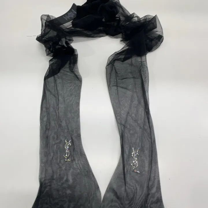 Saint Laurent Paris Saint Laurent Black Sheer Tights for Women -2507 Size 22" - 5 Thumbnail