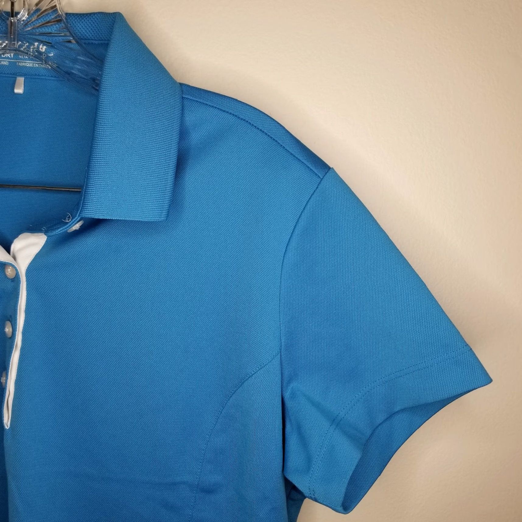 Nike NIKE GOLF Womens Blue Short Sleeve Polo Size L Activewear Size 36" / US 14 / IT 50 - 2 Thumbnail