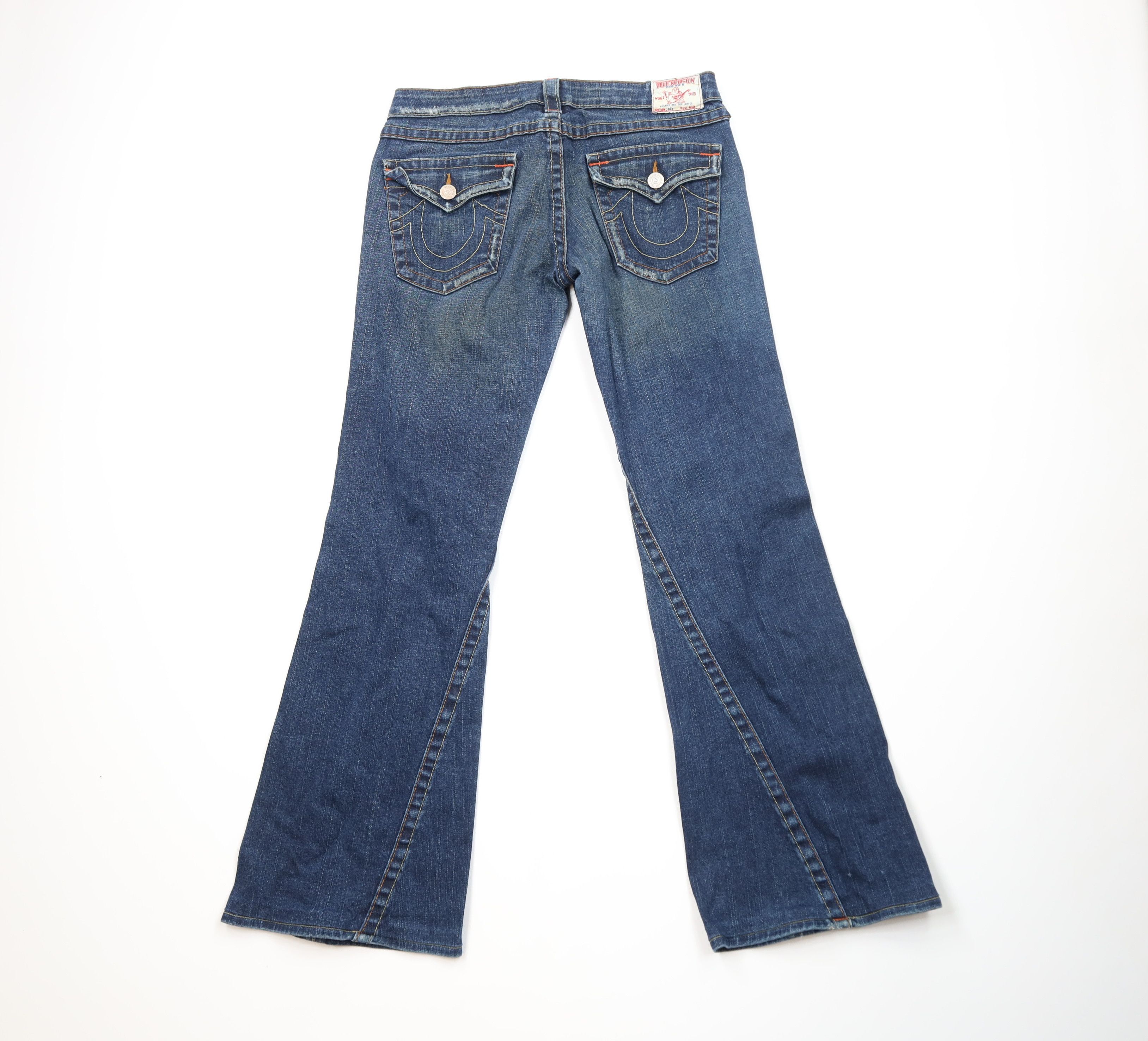 True Religion Vintage True Religion Babydoll Wide Leg Denim Jeans USA Size 31" - 9 Thumbnail