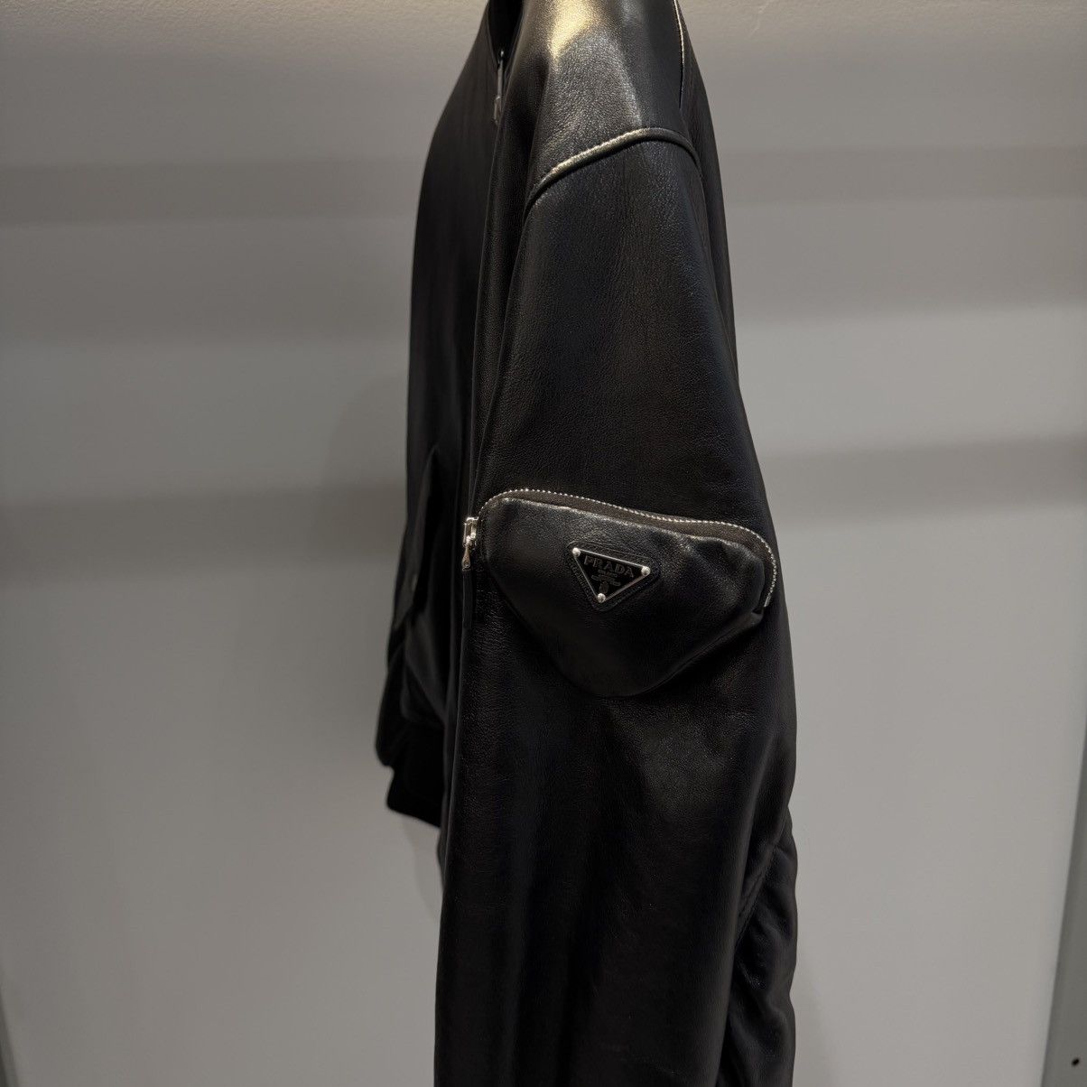 Prada Prada Nappa Leather Bomber Jacket Size US M / EU 48-50 / 2 - 5 Thumbnail