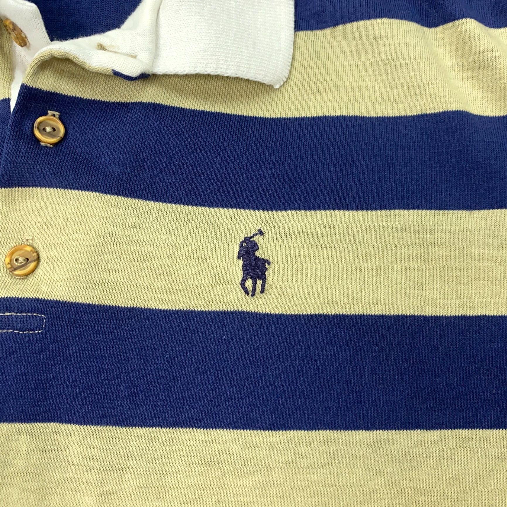 Polo Ralph Lauren VINTAGE Polo Ralph Lauren Shirt Mens XL Blue Golf Striped Pony Embroidery USA Polo Shirt XL Blue Golf USA Mens Size US XL / EU 56 / 4 - 2 Thumbnail