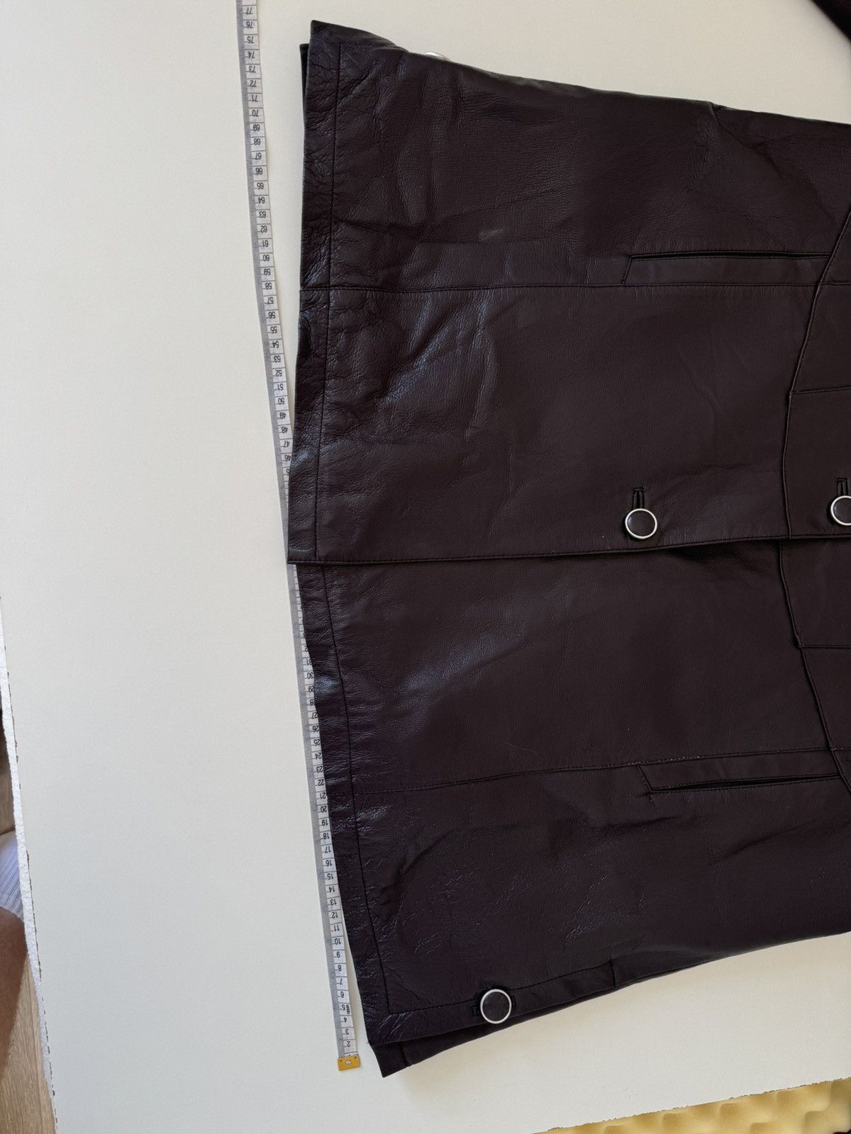 Genuine Leather × Vintage Vintage Purple Leather Jacket Coat Avant Garde Opium Washed Size L / US 10 / IT 46 - 22 Thumbnail