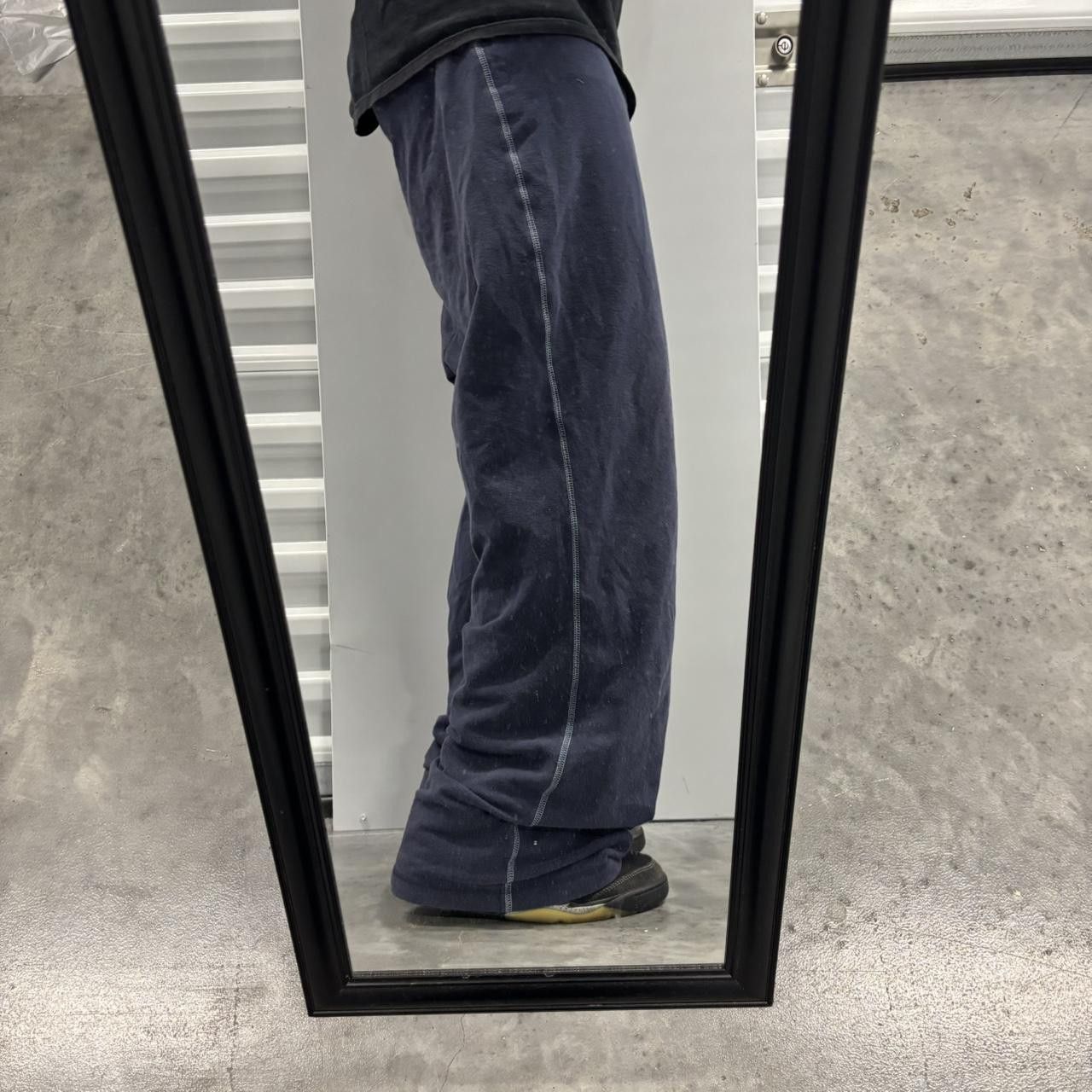 Japanese Brand × Vintage Crazy Vintage Y2K/2000s Baggy Navy Blue Skater Style Essential Sweatpants! Size US 34 / EU 50 - 8 Thumbnail
