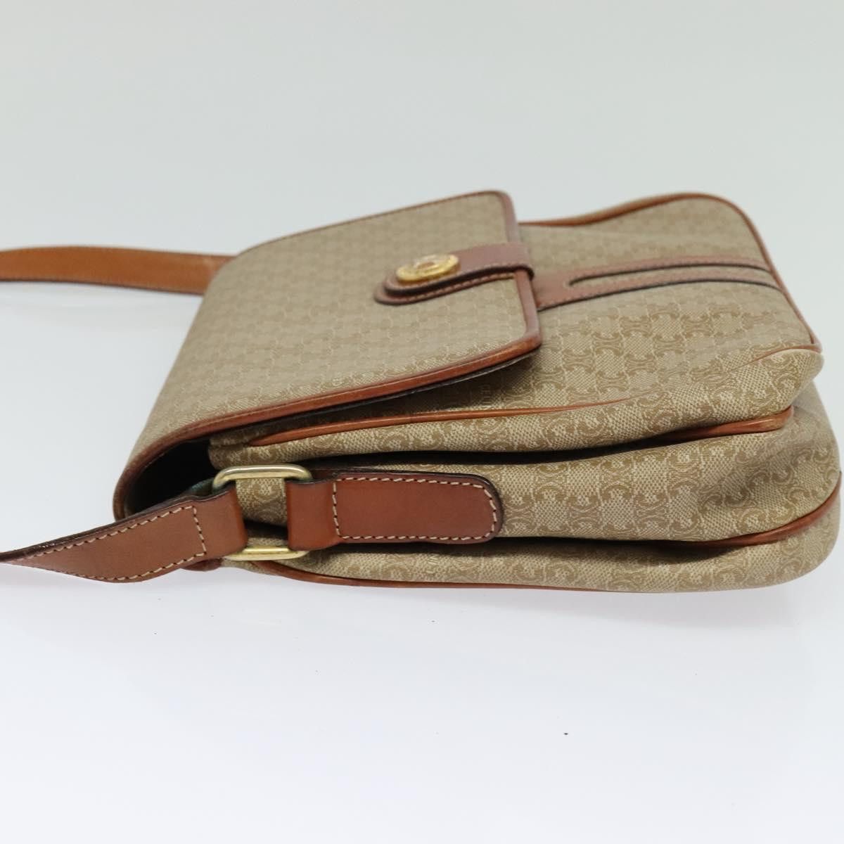 Celine CELINE Macadam Canvas Shoulder Bag Pvc Beige Gold Size ONE SIZE - 4 Thumbnail