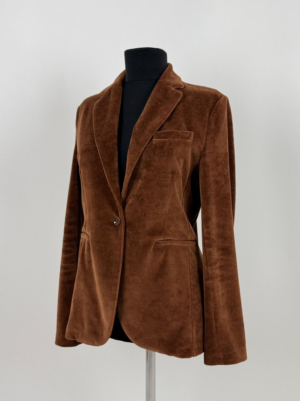Circolo 1901 Circolo 1901 Velvet Light Brown Women’s Blazer Size M / US 6-8 / IT 42-44 - 1 Thumbnail