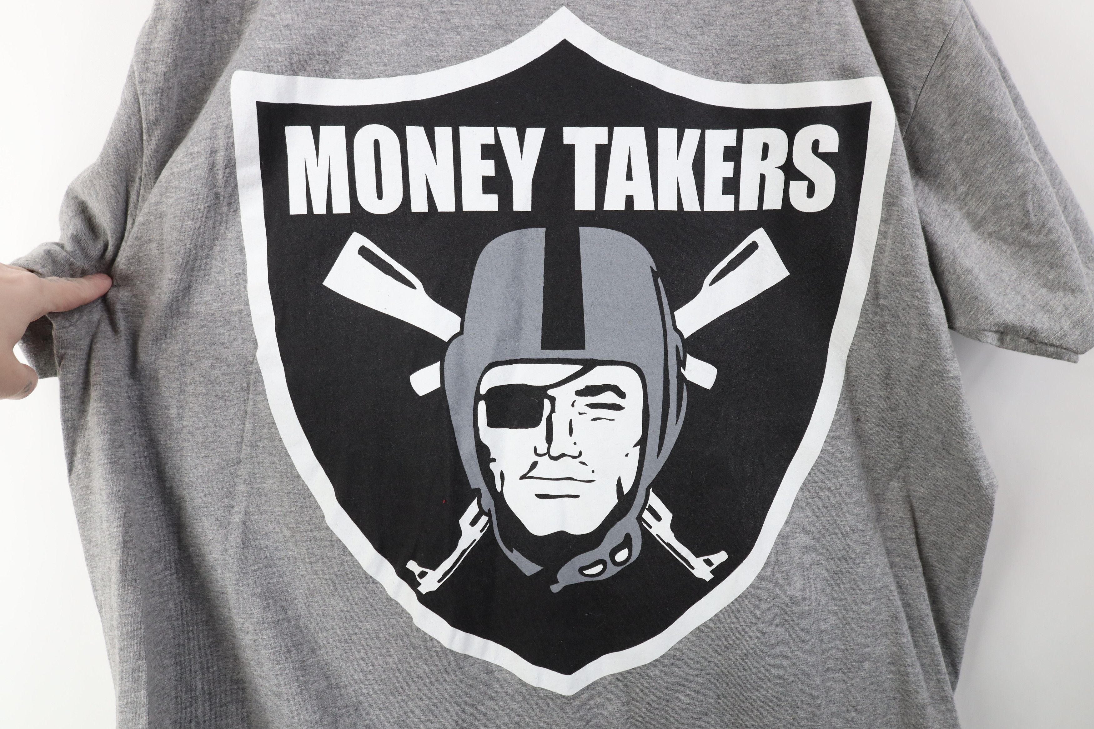 Vintage Vintage Y2K Streetwear Money Takers Raiders Football T-Shirt Size US XL / EU 56 / 4 - 4 Thumbnail