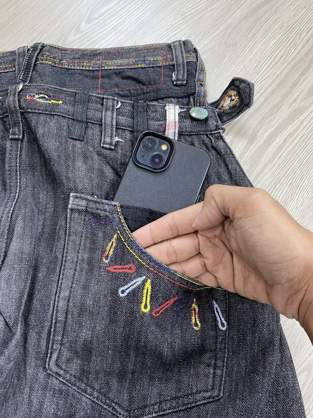 Number (N)ine 🇯🇵2000s Breathmint Double Waist Punk Multipocket Y2K Jeans Size US 29 - 17 Thumbnail
