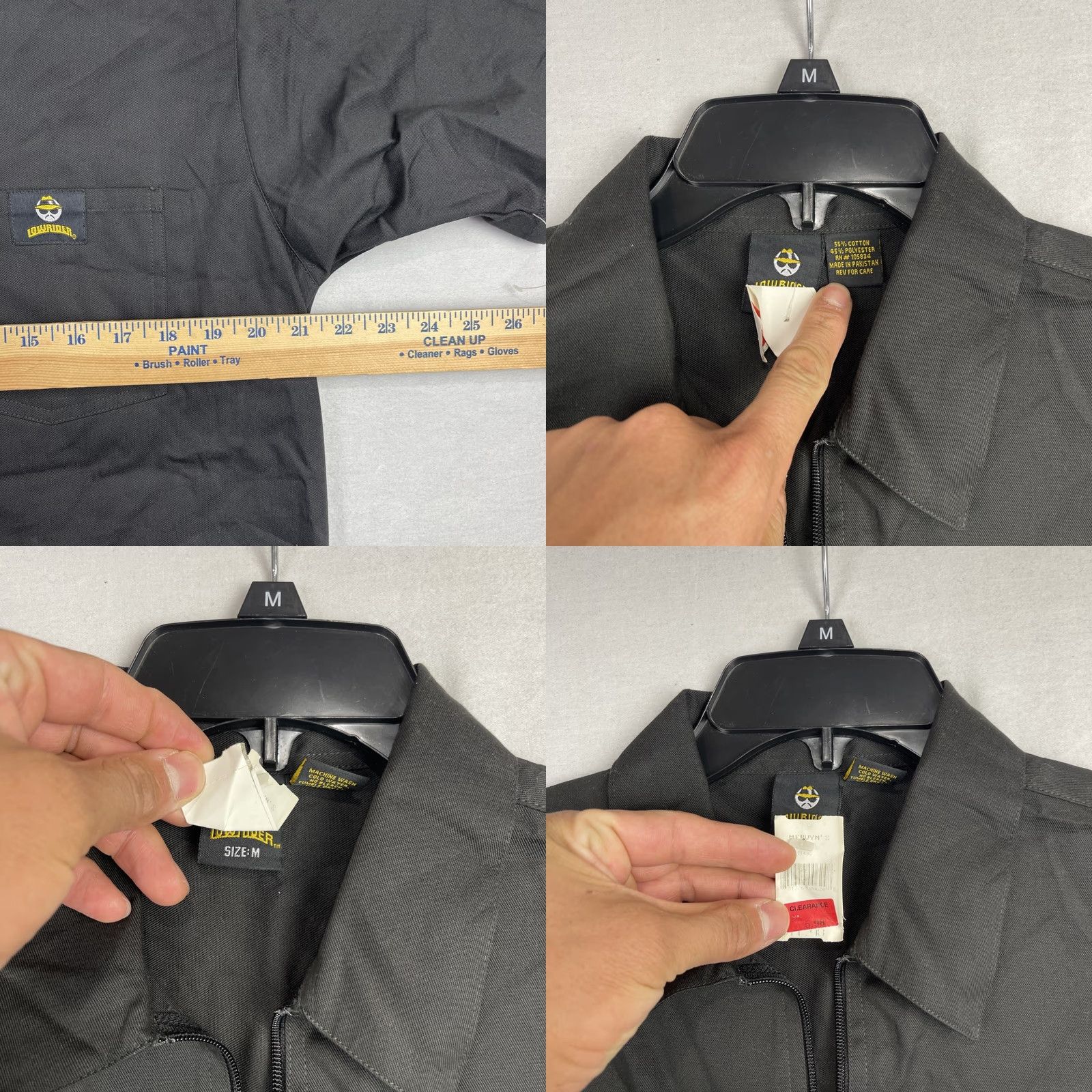 Black Halo Lowrider Shirt Mens Medium Black Half Zip Short Sleeve Steetwear Cholo Vintage Mens Size US M / EU 48-50 / 2 - 8 Thumbnail
