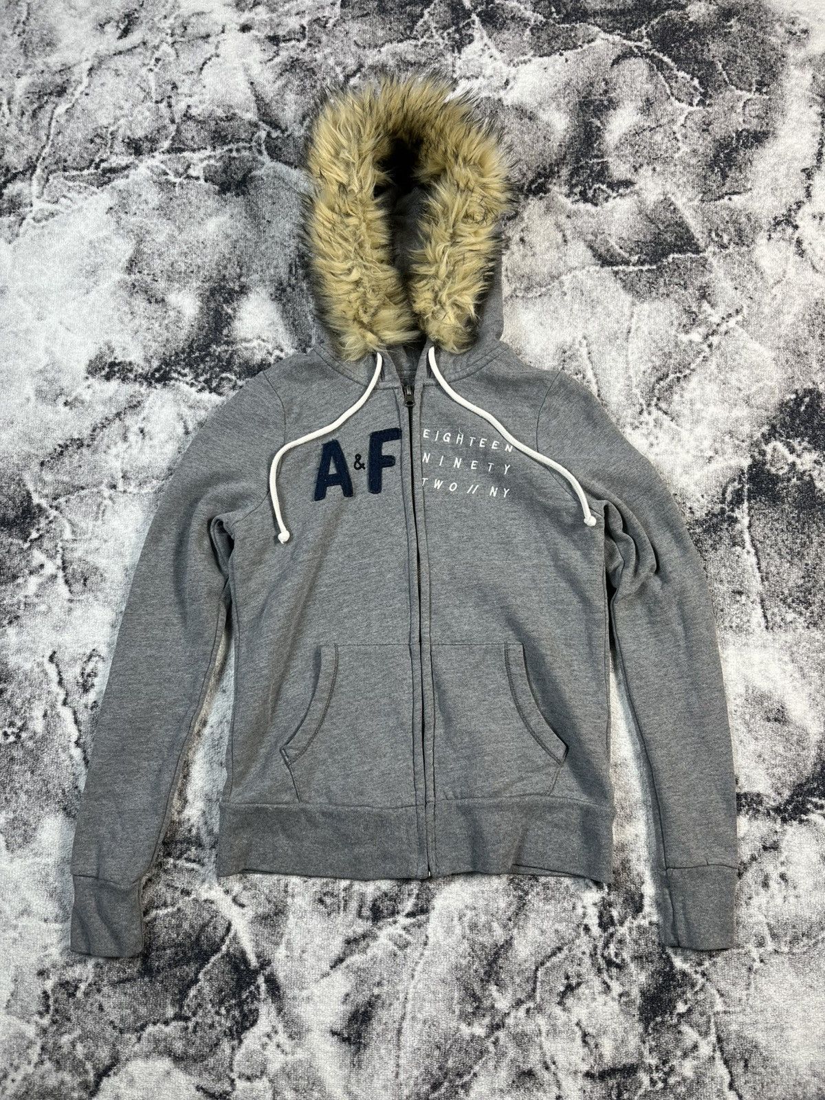 Abercrombie & Fitch Vintage Abercrombie Fitch Y2k Fur Faux Zip