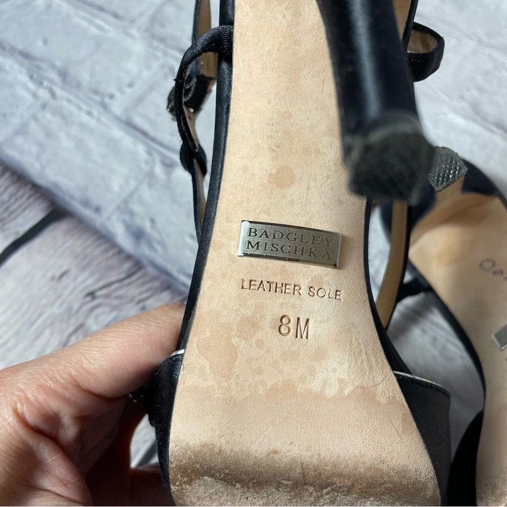Badgley Mischka Badgley Mischka Xavier Slingback High Heel Black Silver San Size US 8 / IT 38 - 8 Thumbnail