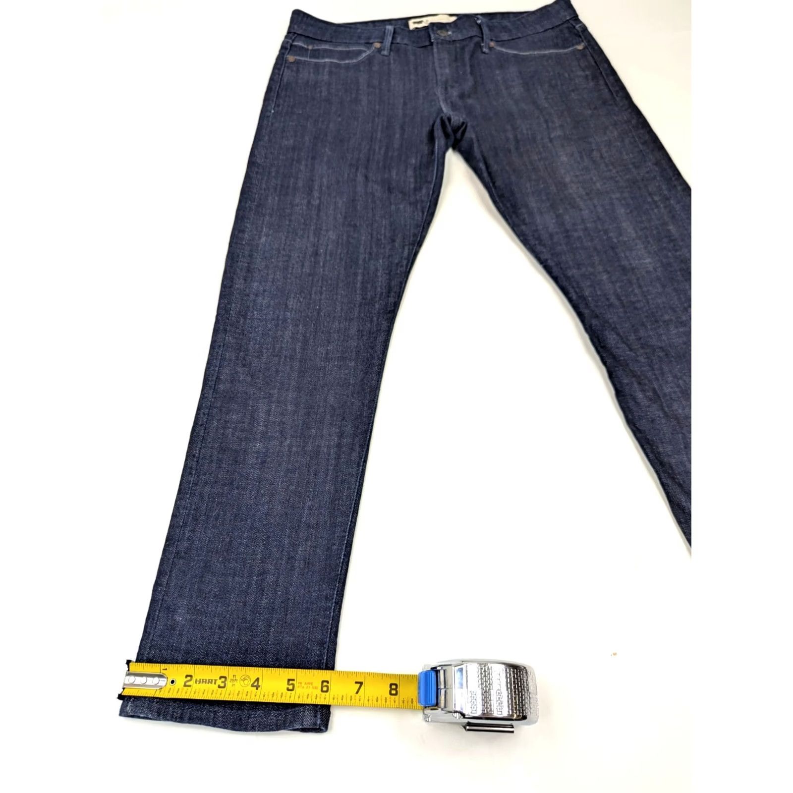 Levi's Levi’s 505 Jeans Straight Leg Jeans Women 6 32.5x27.5 Deep Indigo Blue 5-Pocket Design Medium Denim Cotton Blend Regular Womens Size 28" / US 6 / IT 42 - 2 Thumbnail
