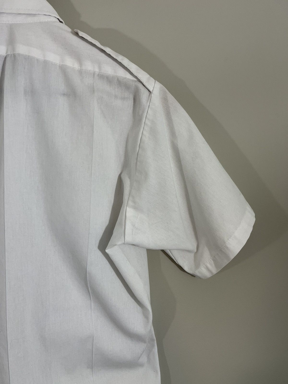 Vintage French Pilot Epaulette Military Pleated Shirt Size US M / EU 48-50 / 2 - 14 Thumbnail