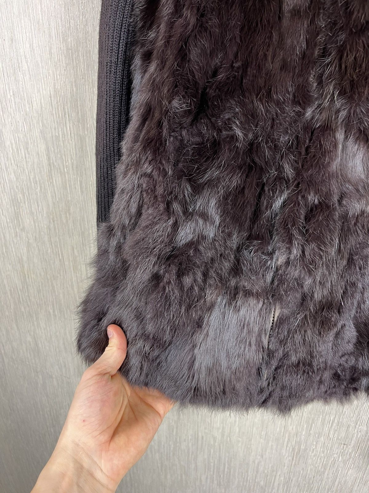 If Six Was Nine × Japanese Brand × Vintage Vintage real fur sweater cardigan zip knit hoodie sweatshirt Size L / US 10 / IT 46 - 8 Thumbnail