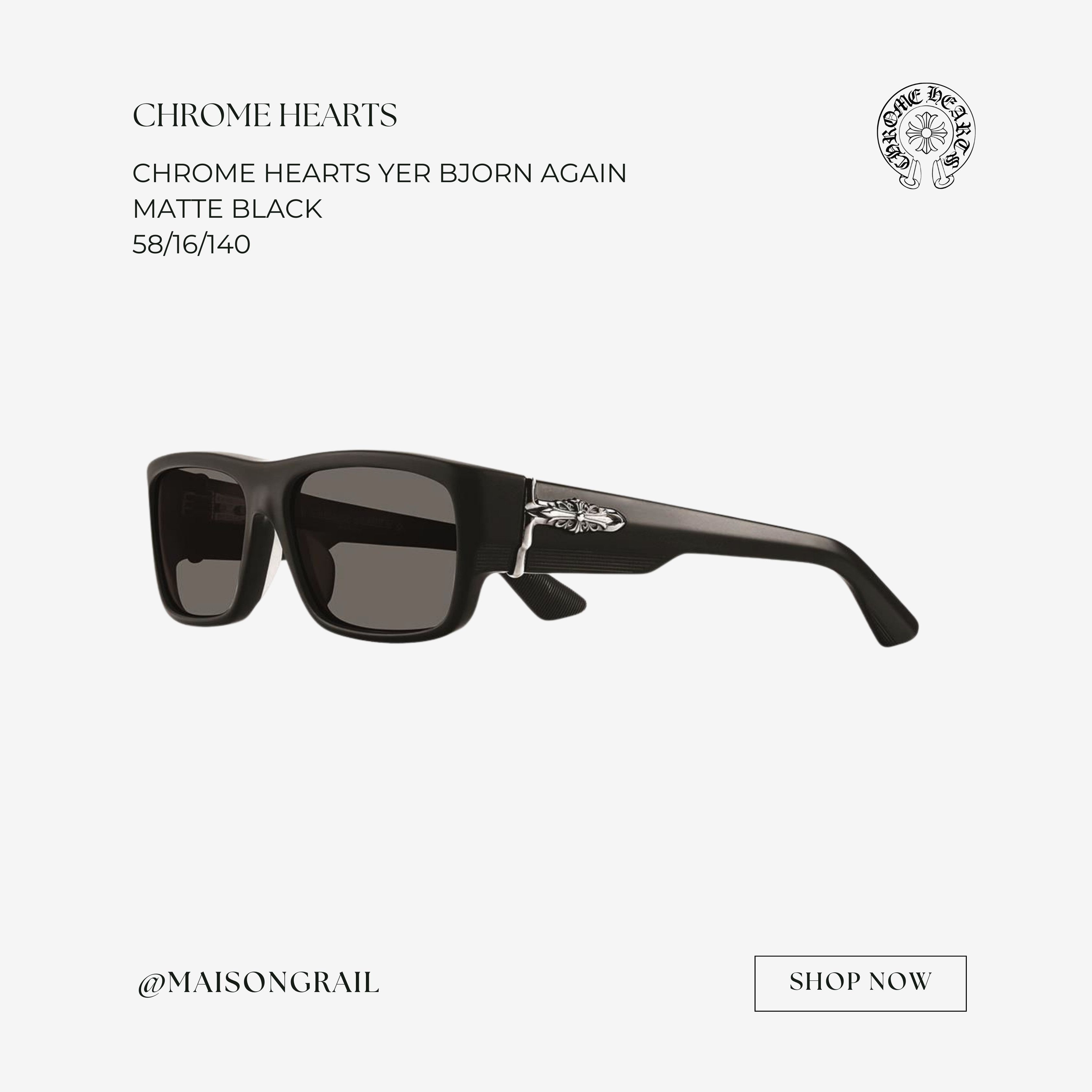 Chrome Hearts CHROME HEARTS YER BJORN AGAIN SUNGLASSES Size ONE SIZE - 1 Thumbnail