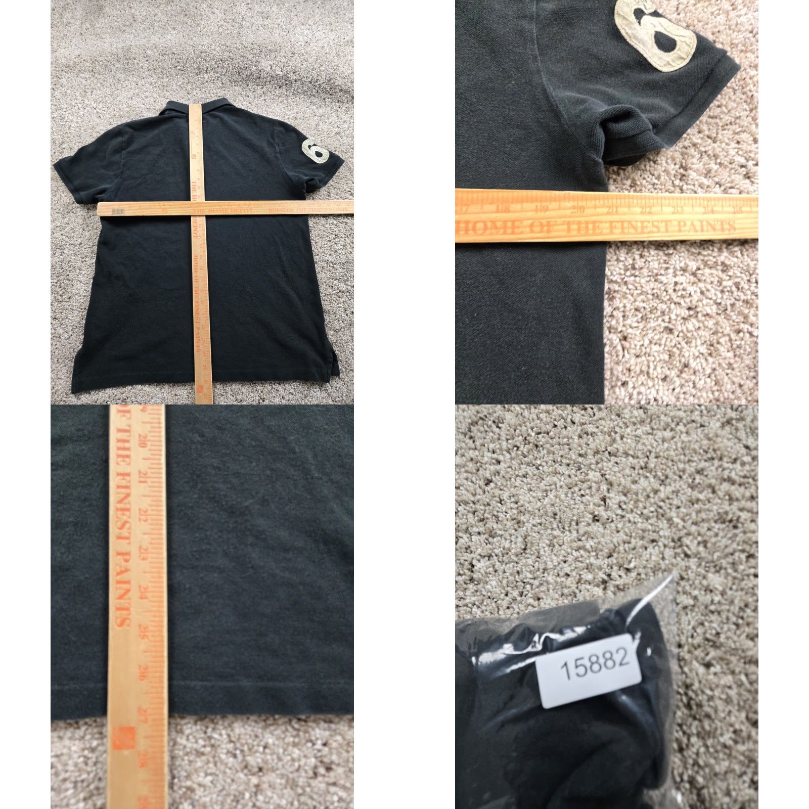 Polo Ralph Lauren VINTAGE Polo Jeans Co Polo Shirt Mens L Black Polo Ralph Lauren 90s Rugby Short Sleeve Shirt Size US L / EU 52-54 / 3 - 8 Thumbnail