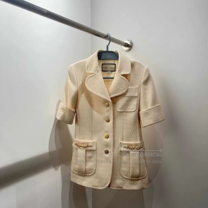 Gucci Gucci Horse buckle diamond woollen jacket Size XS / US 0-2 / IT 36-38 - 1 Thumbnail