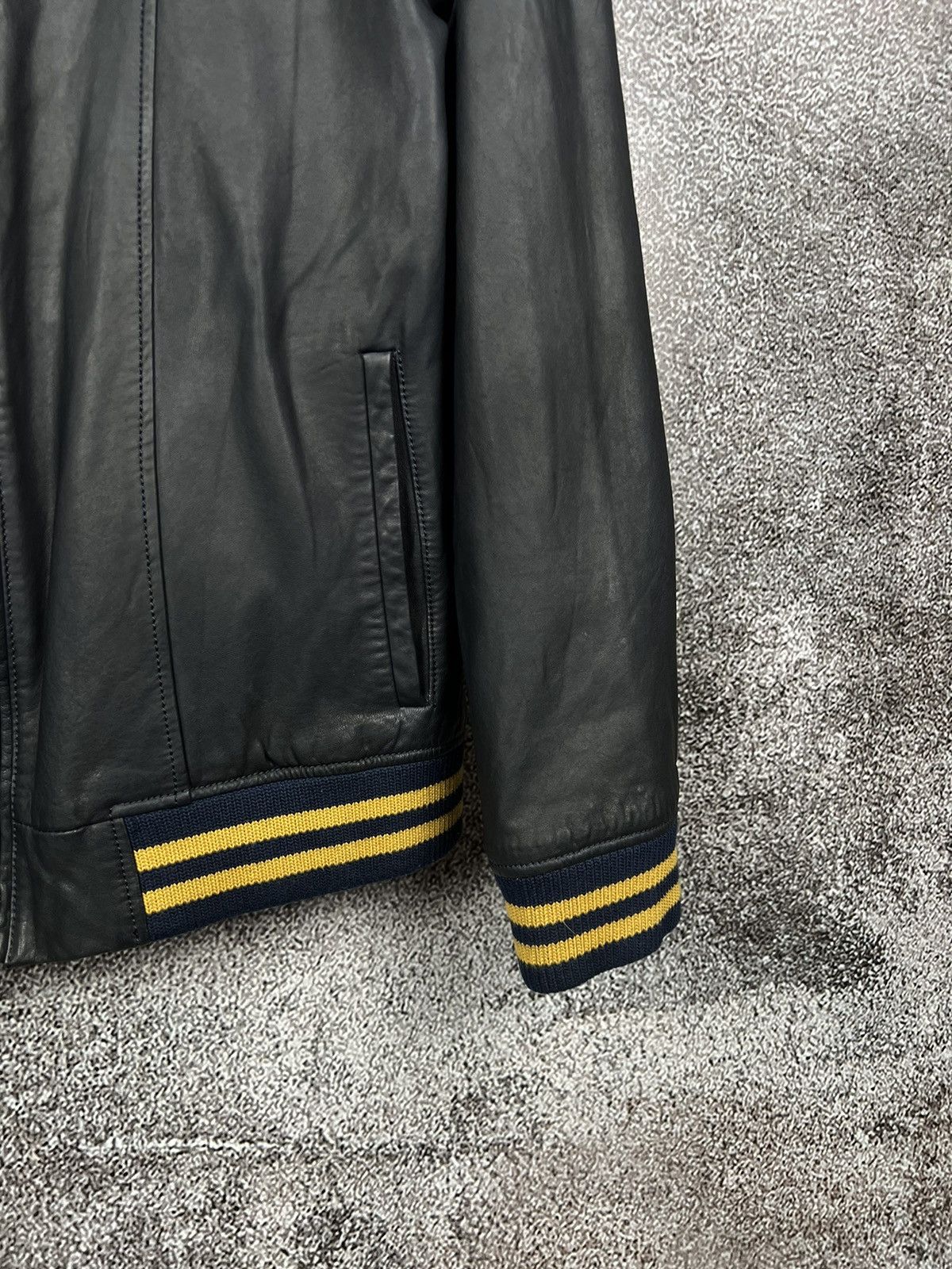 NN07 Nn07 No Nationality Leather Zip Biker Jacket Sample rare L Size US L / EU 52-54 / 3 - 6 Thumbnail