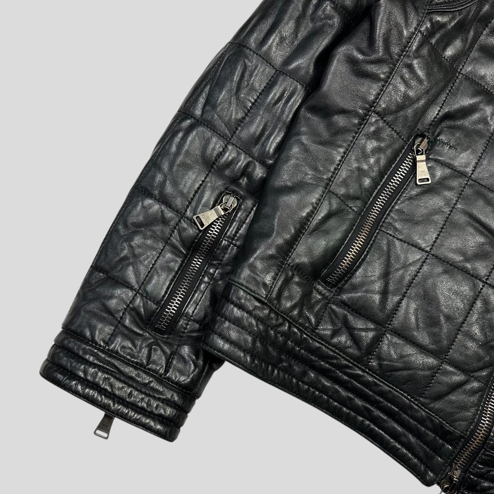 Neil Barrett Neil Barrett 00’s Lambskin Leather Moto Puffer Jacket - M/L Size US L / EU 52-54 / 3 - 2 Thumbnail