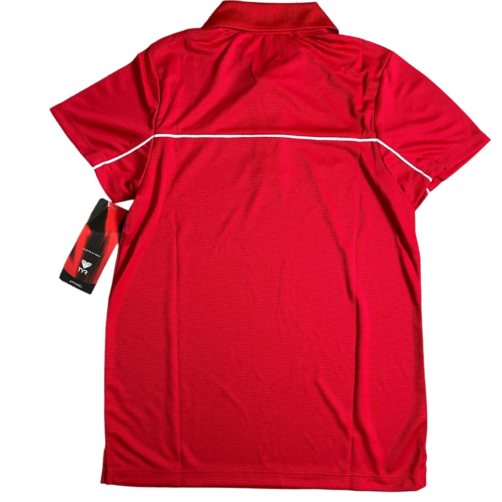 Other TYR Apparel Tech Polo Shirt - Red Textured Size Small - $44 Size US S / EU 44-46 / 1 - 2 Thumbnail