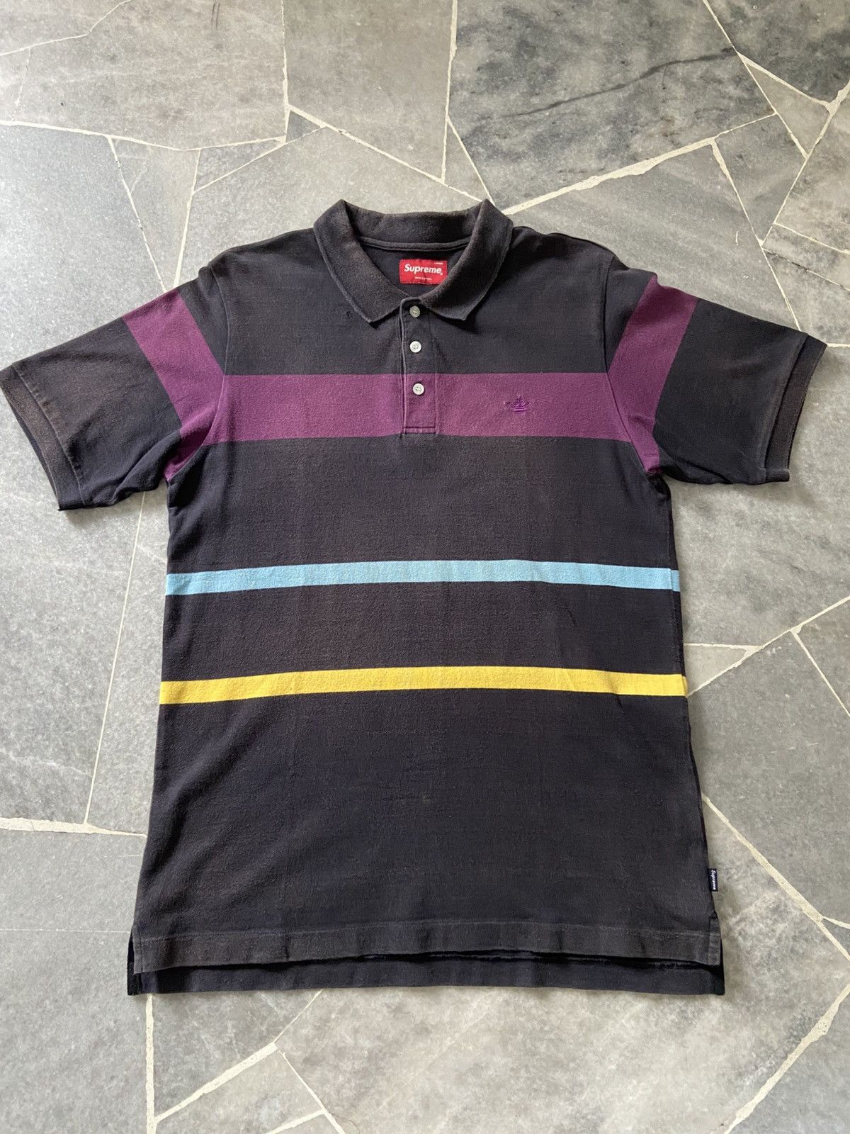 Supreme Supreme Stripes Polo Tee shirt Size US L / EU 52-54 / 3 - 4 Thumbnail